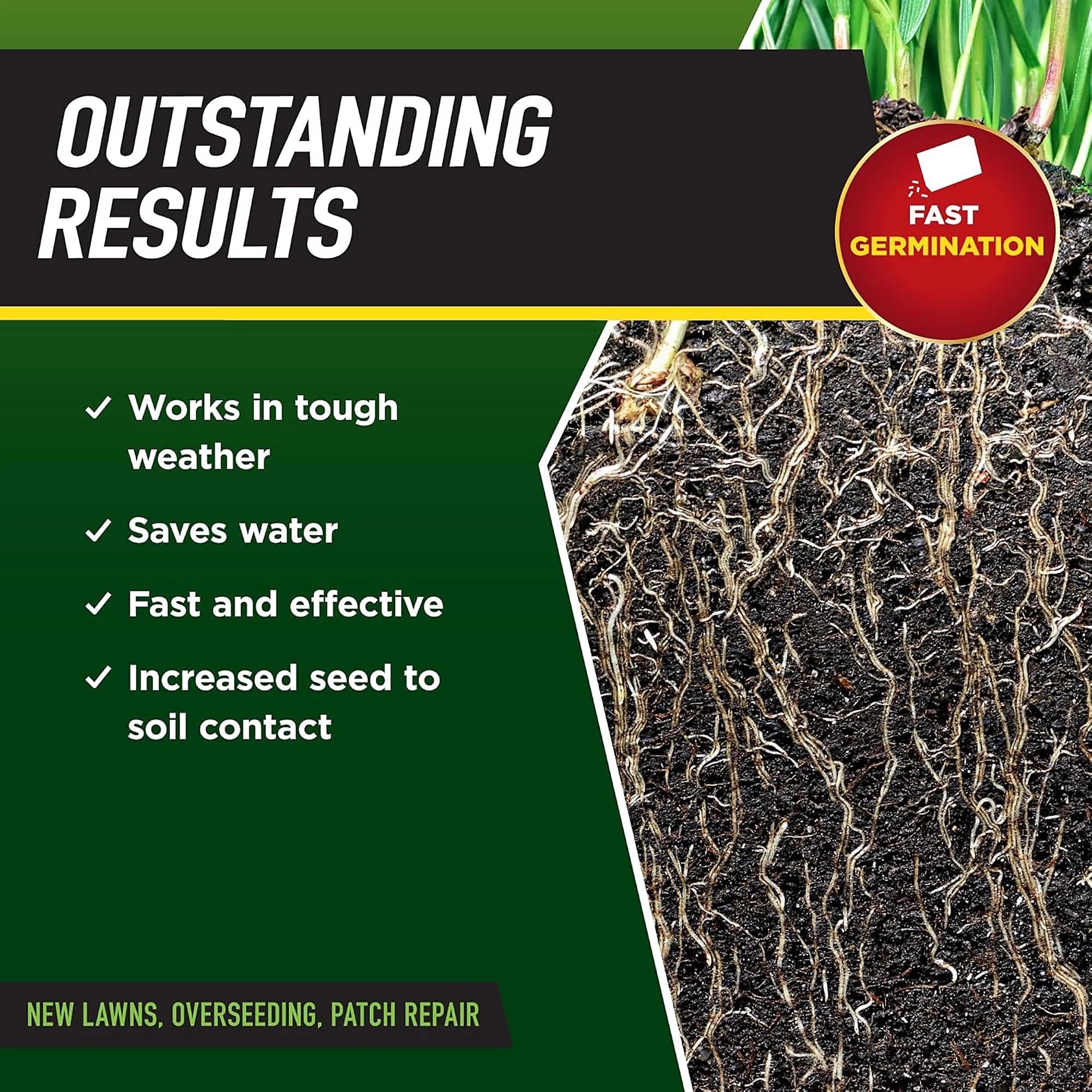 Doff Power Up All Weather Grass Seed 40sqm - 1kg