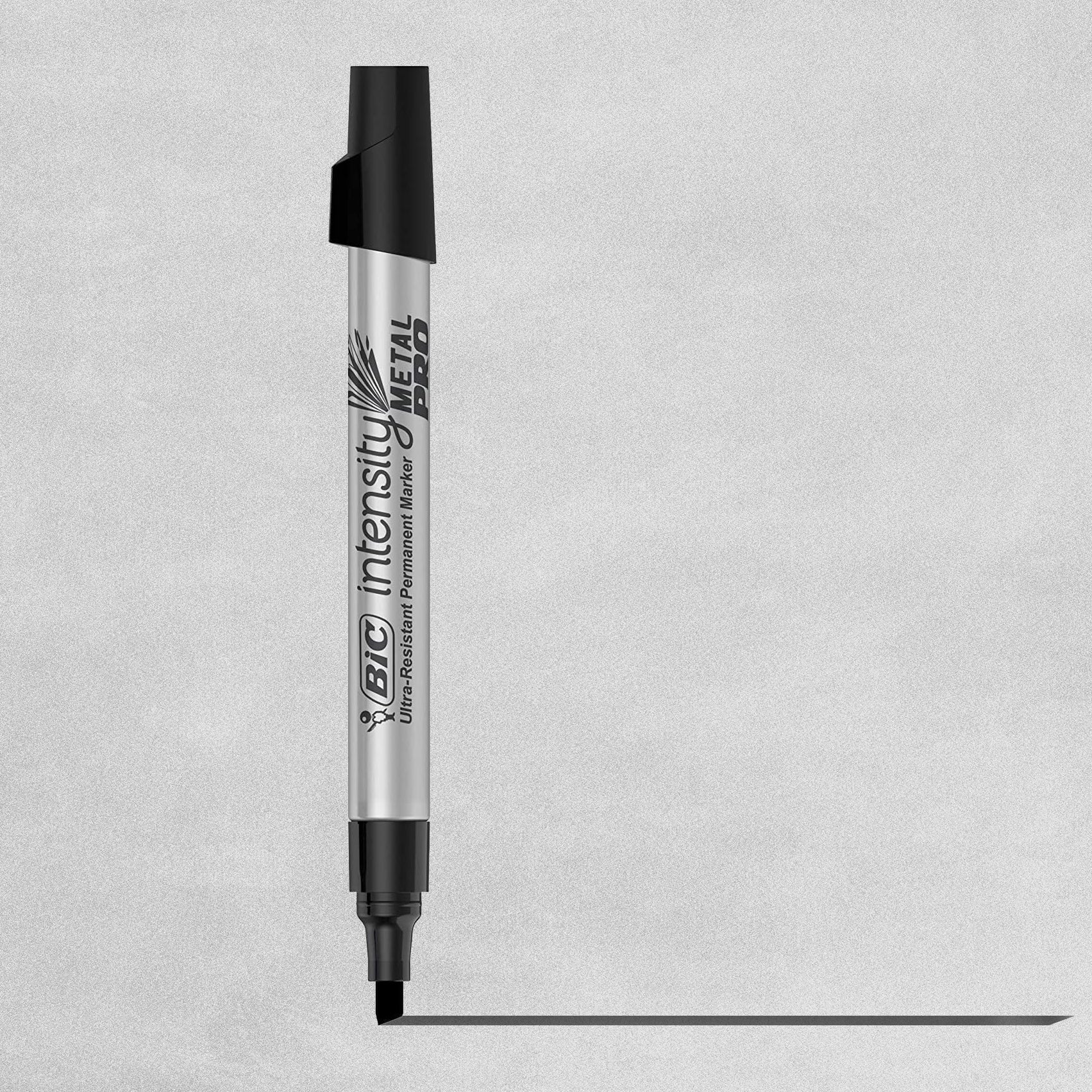 Bic Intensity Metal Pro Black Permanent Marker Pens 2pk