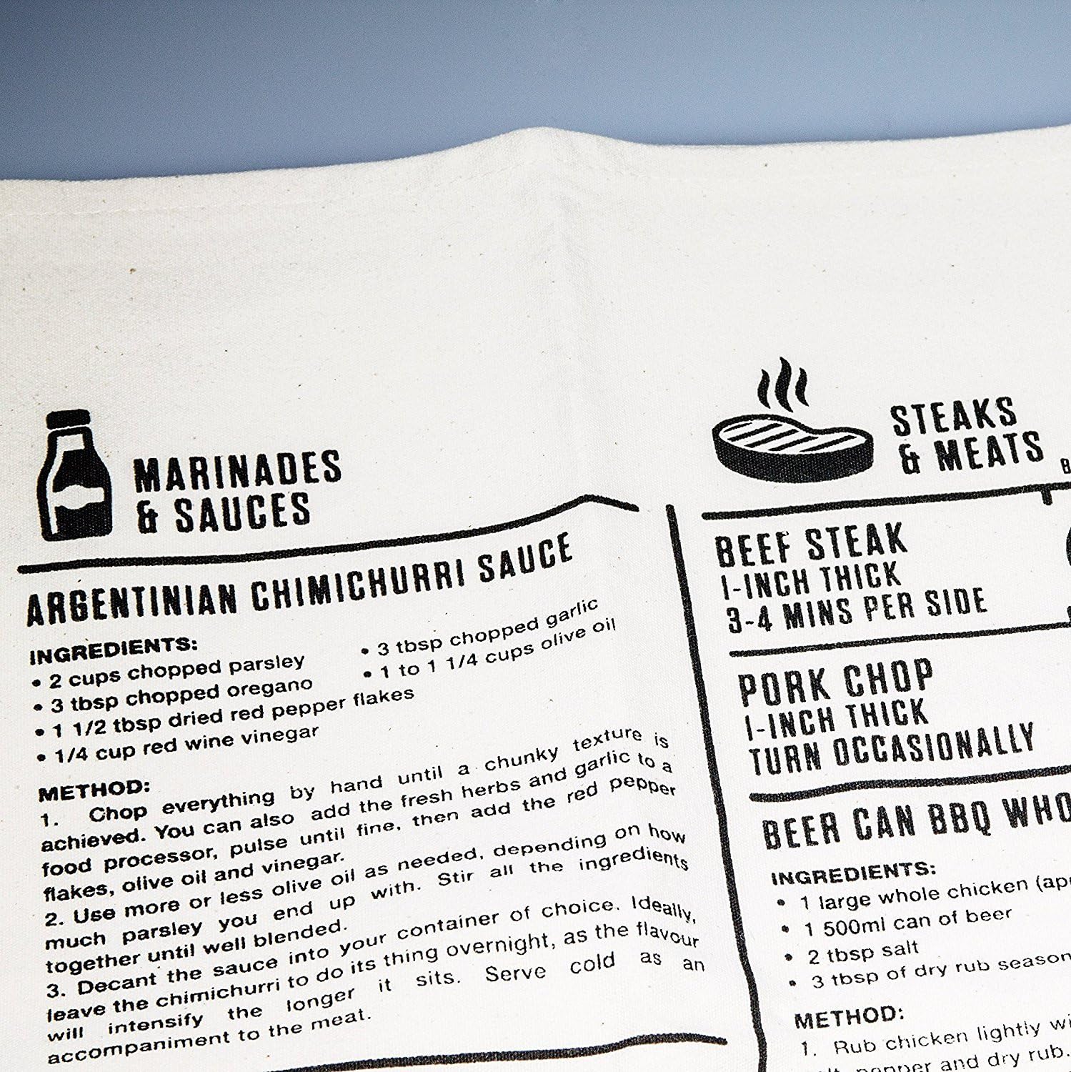 BBQ Apron Cooking Guides Full Length