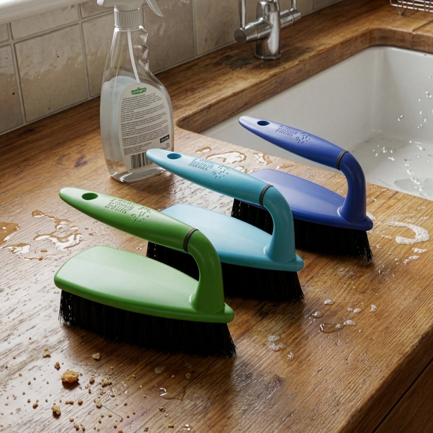 Greener Cleaner Recycled Plastic Scrubbing Brush - Various Colours