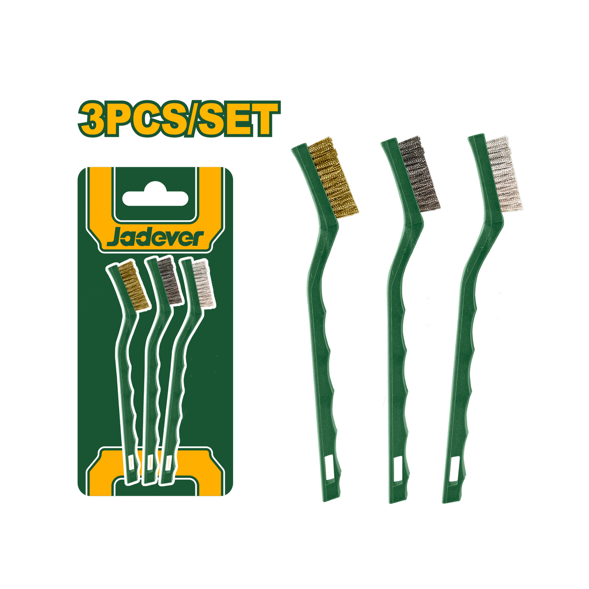 Jadever Abrasive Brush Set of 3  - 7 "