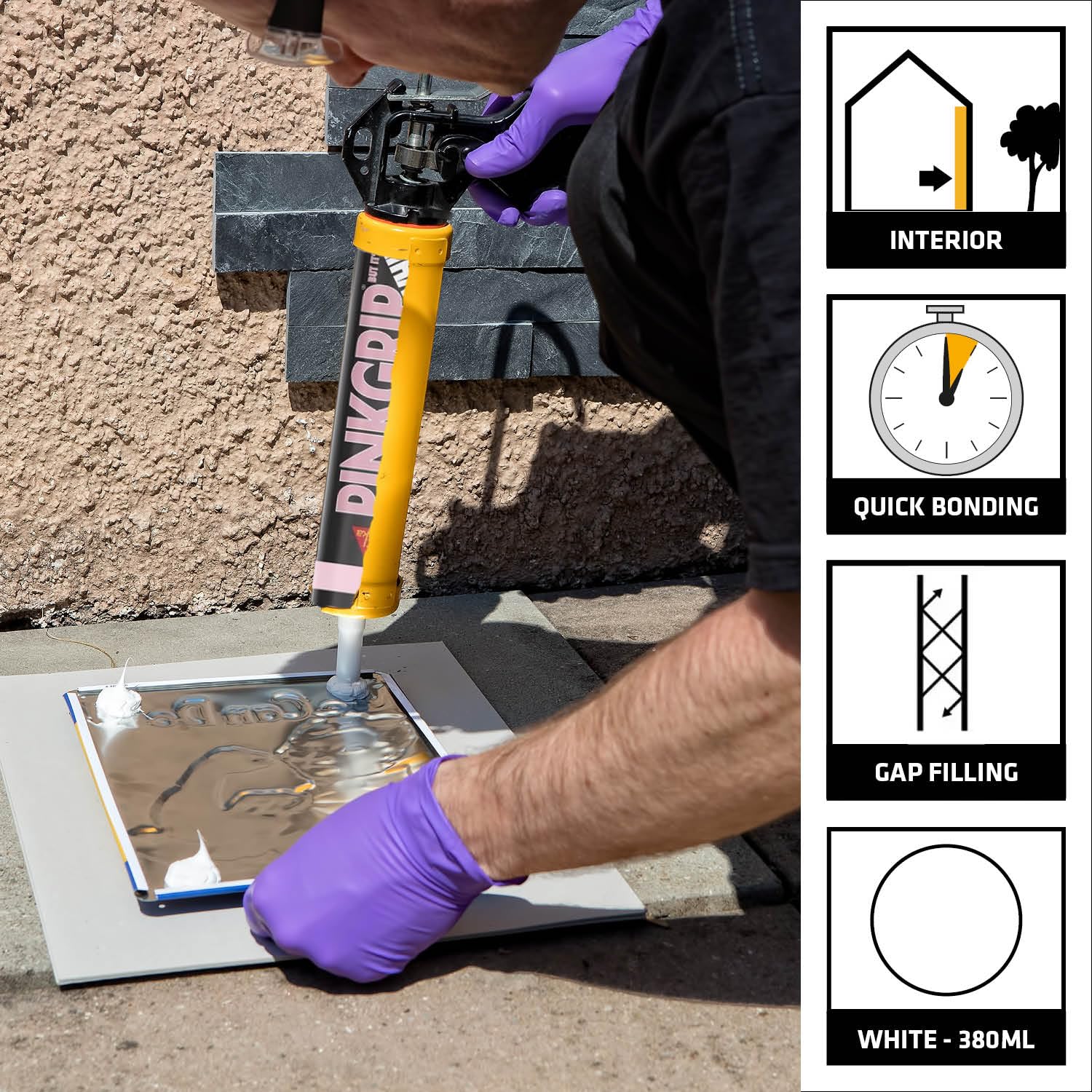 Sika PinkGrip But its White 380ml Pinkgrip