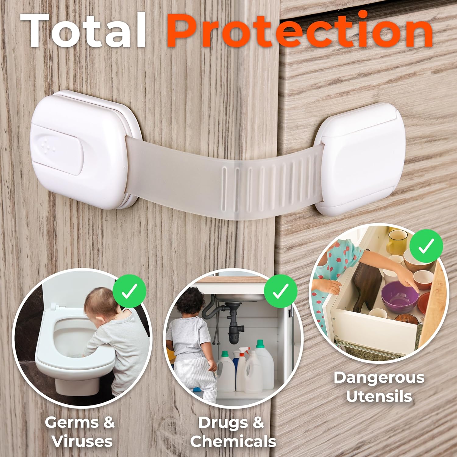 GoKiddo Child Adjustable Safety Lock - 2pcs