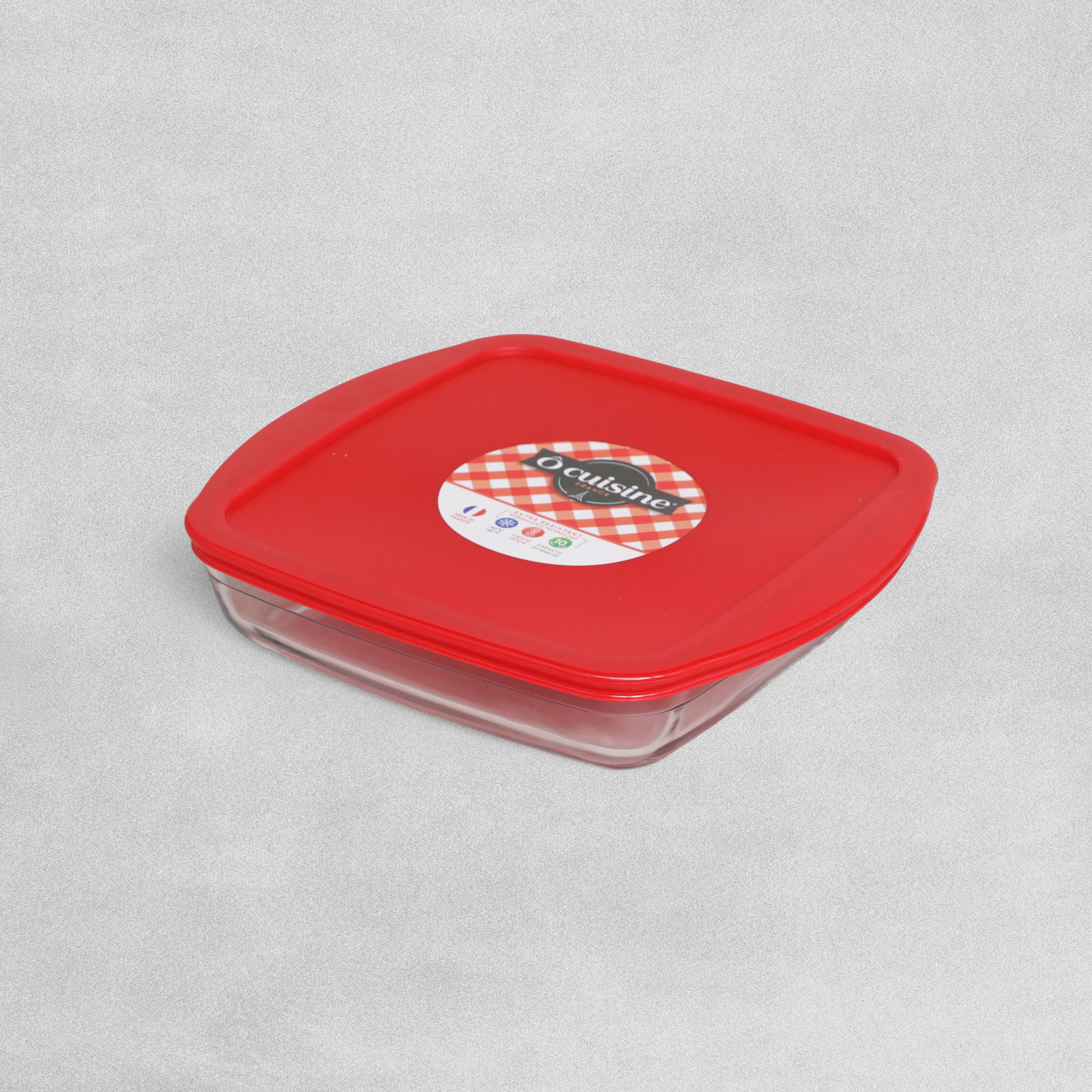 Ocuisine Square Dish with Lid 1.5L 25 x 22 x 5 cm
