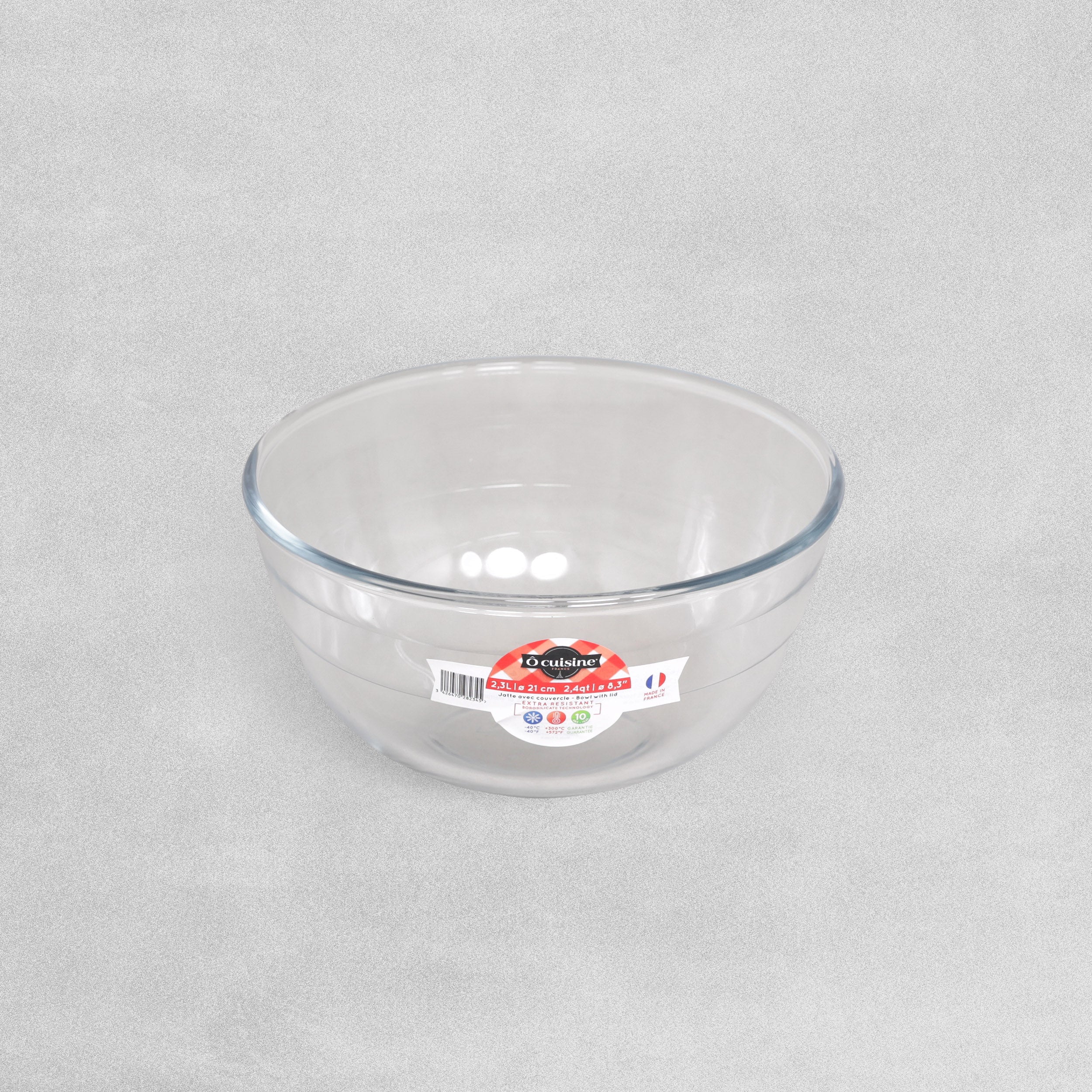 Ocuisine Glass Mixing Bowl with Lid - 2.3L