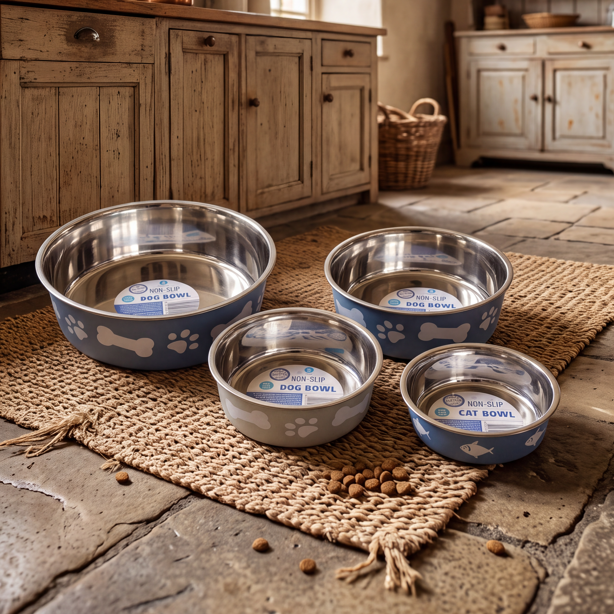 Home Essentials Pet Living Non-Slip Dog / Cat Bowl  Various Sizes