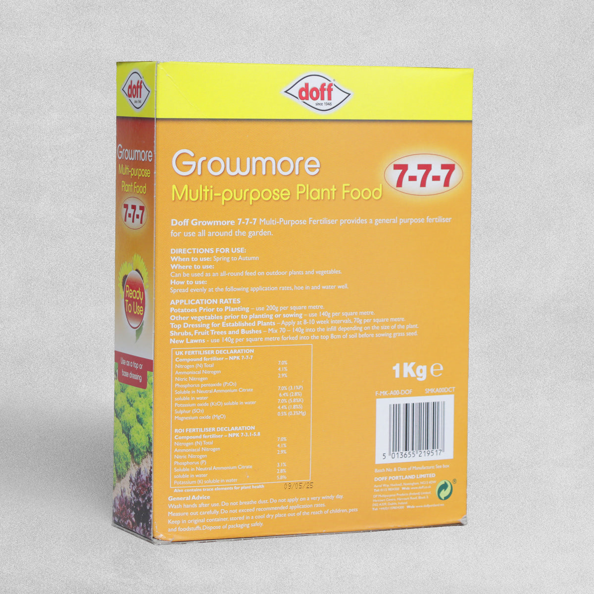 Doff Growmore Multi Purpose Plant Food 7-7-7 1kg