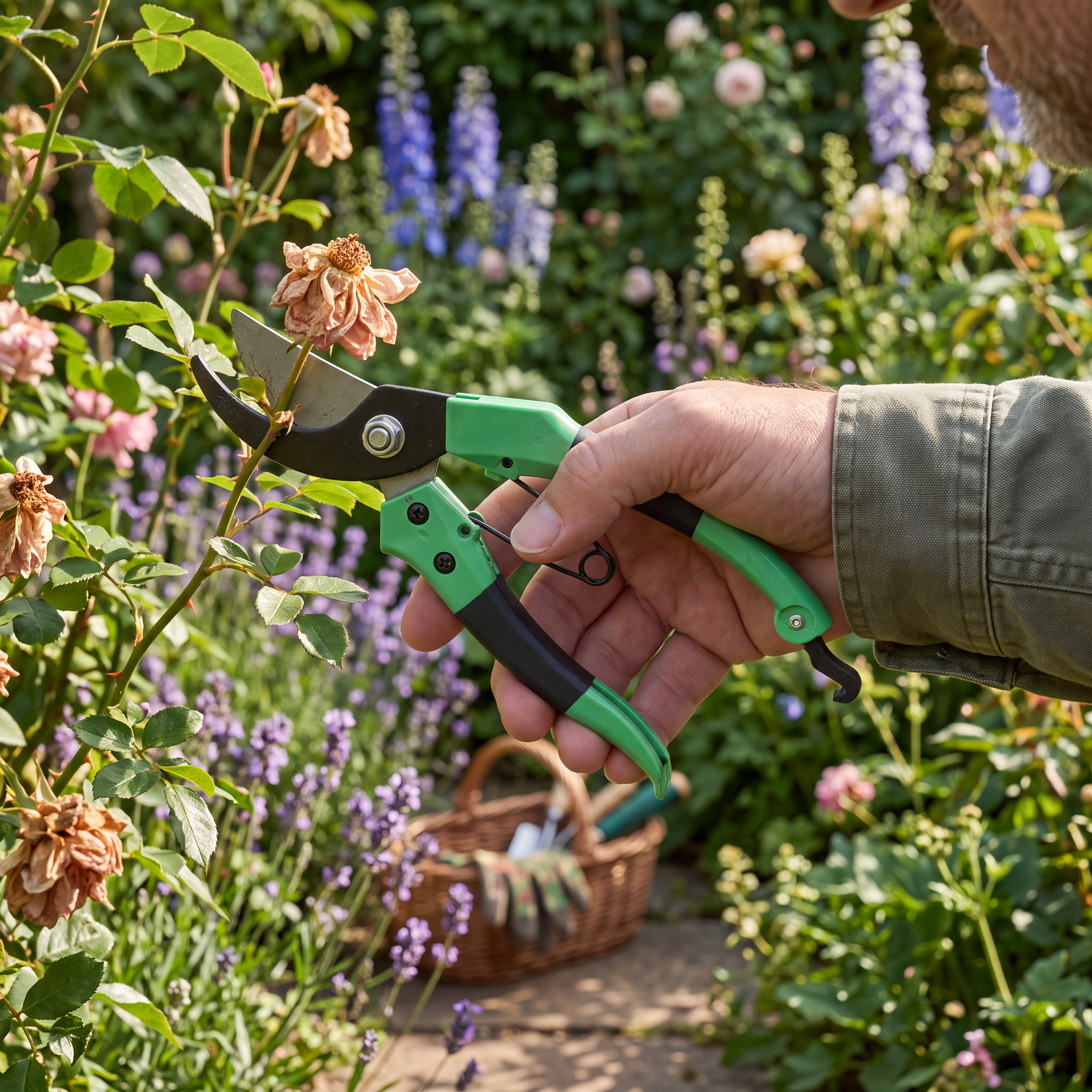 Kingfisher Garden 8" Garden Secateurs Pruning Shears Tool Soft Grip Handle Pruner