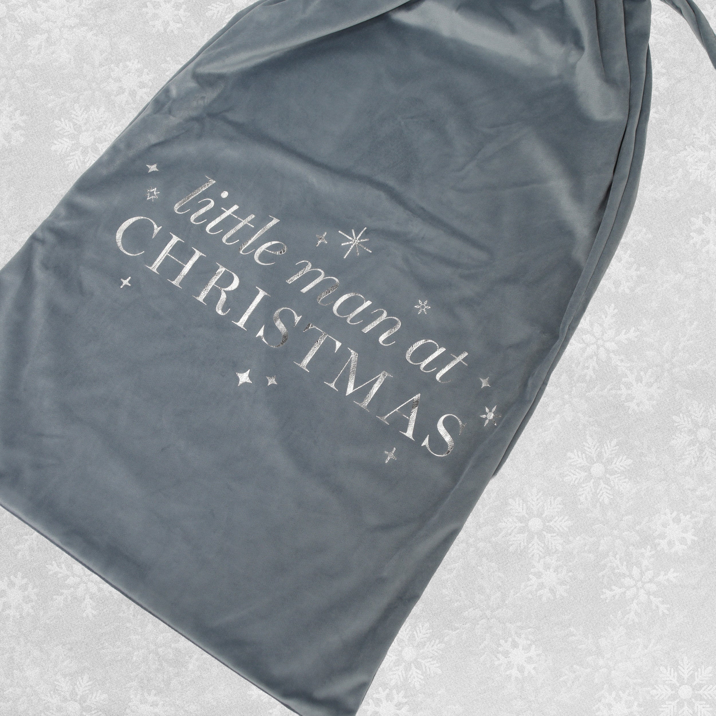 Bambino "Little Man at Christmas" Present Sack Blue