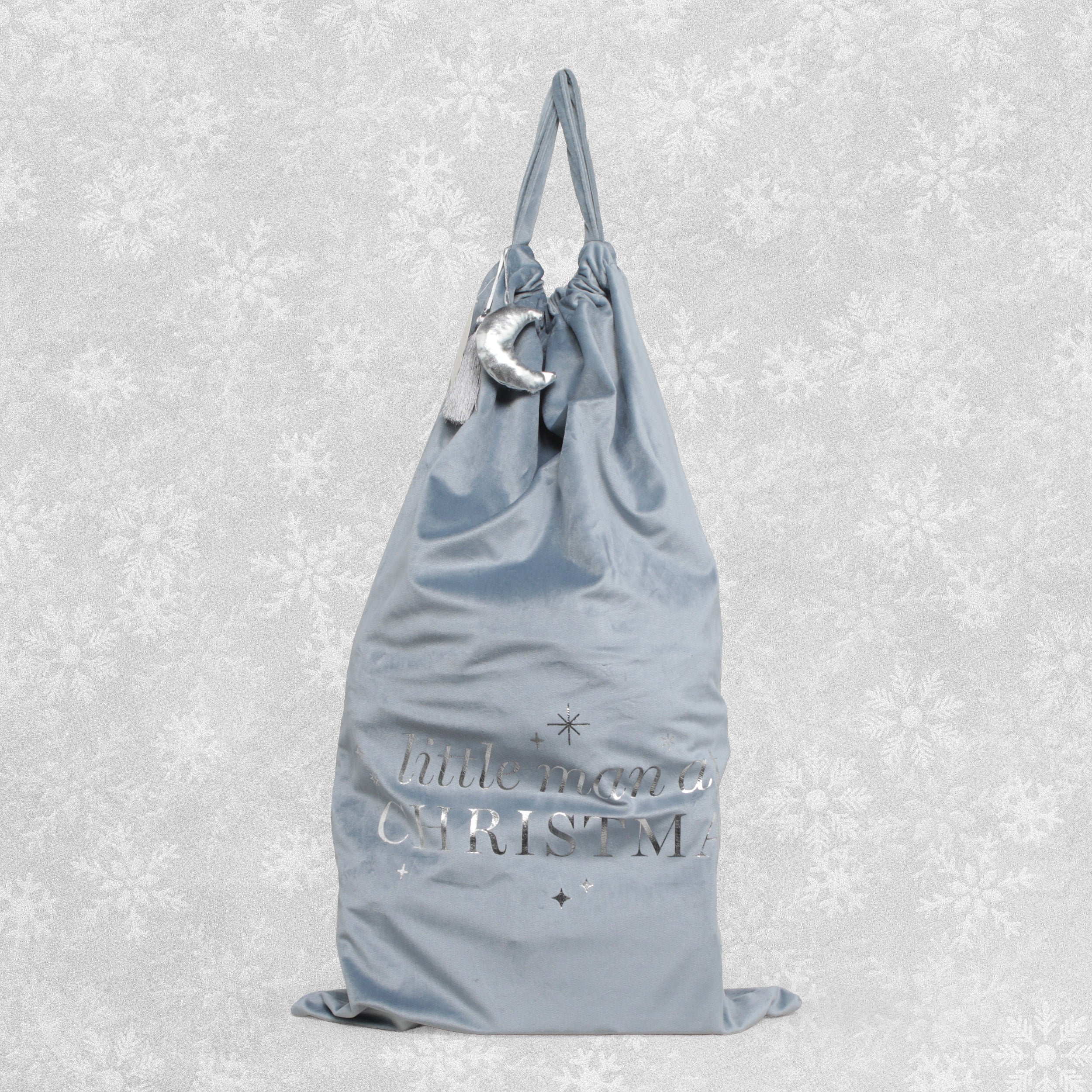 Bambino "Little Man at Christmas" Present Sack Blue