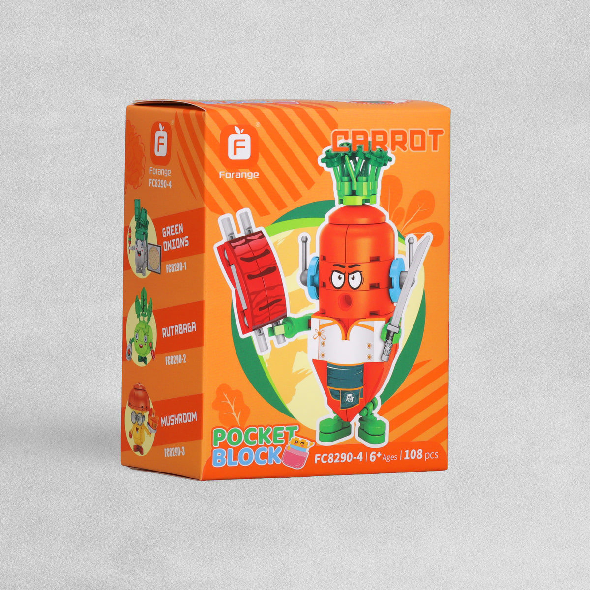 Pocket Block Vegetables  113pc - Assorted Designs