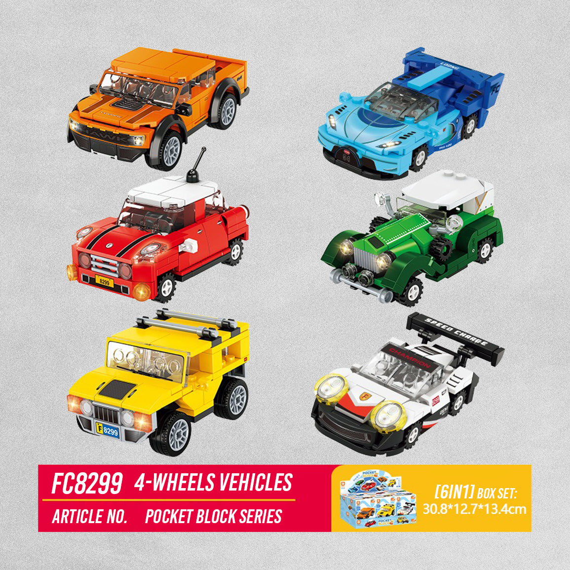 Pocket Block Vehicle 113pc - Assorted Designs