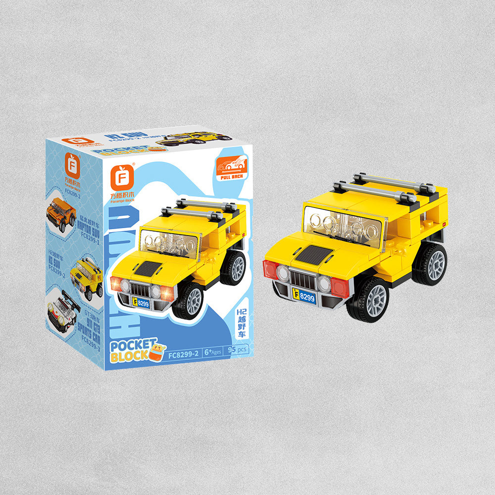 Pocket Block Vehicle 113pc - Assorted Designs