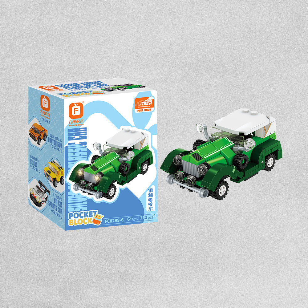 Pocket Block Vehicle 113pc - Assorted Designs