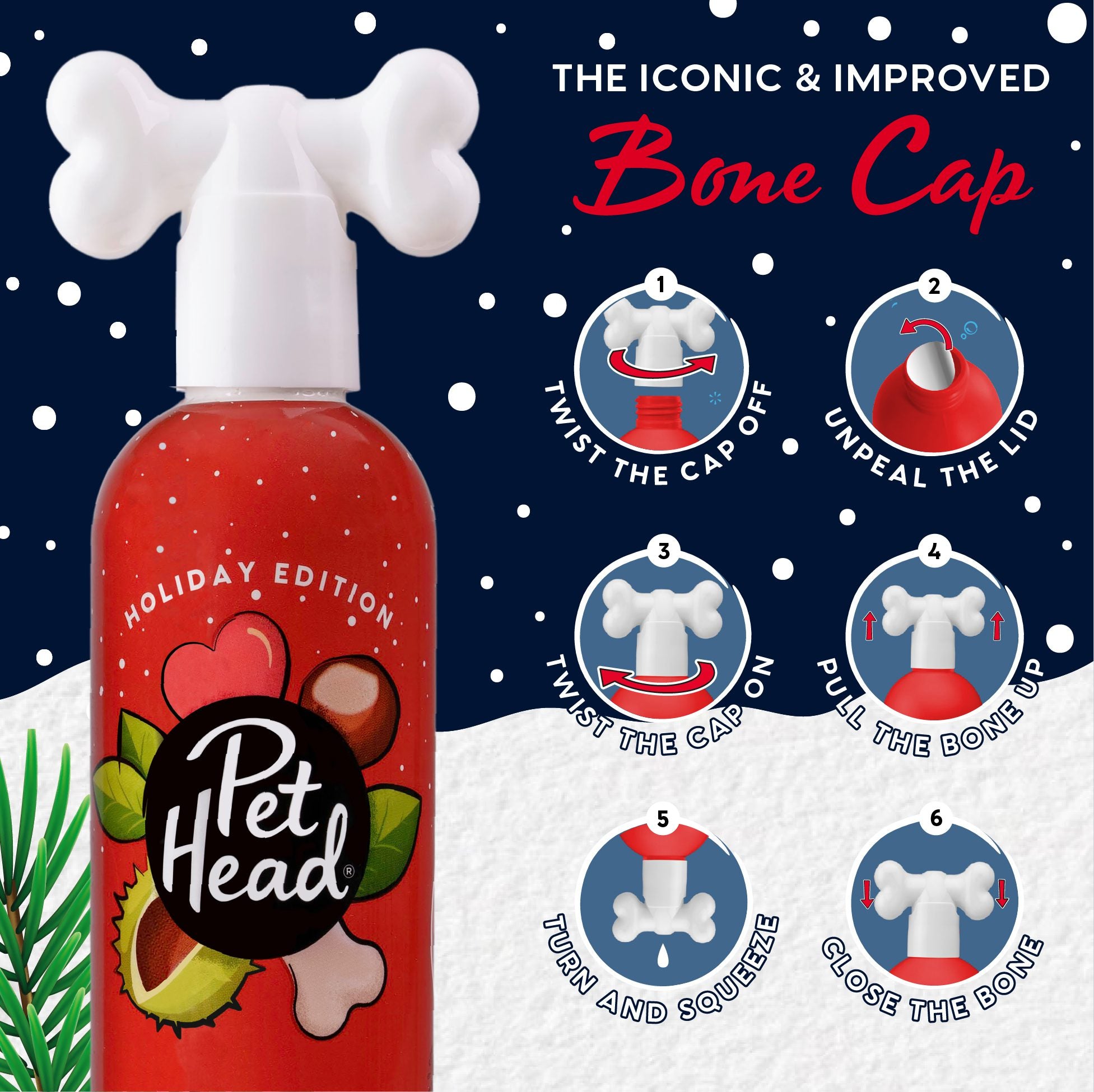 Pet Head Festive Dog Shampoo and Spray Set  Roasted Chestnut with Cinnamon Scent 300ml