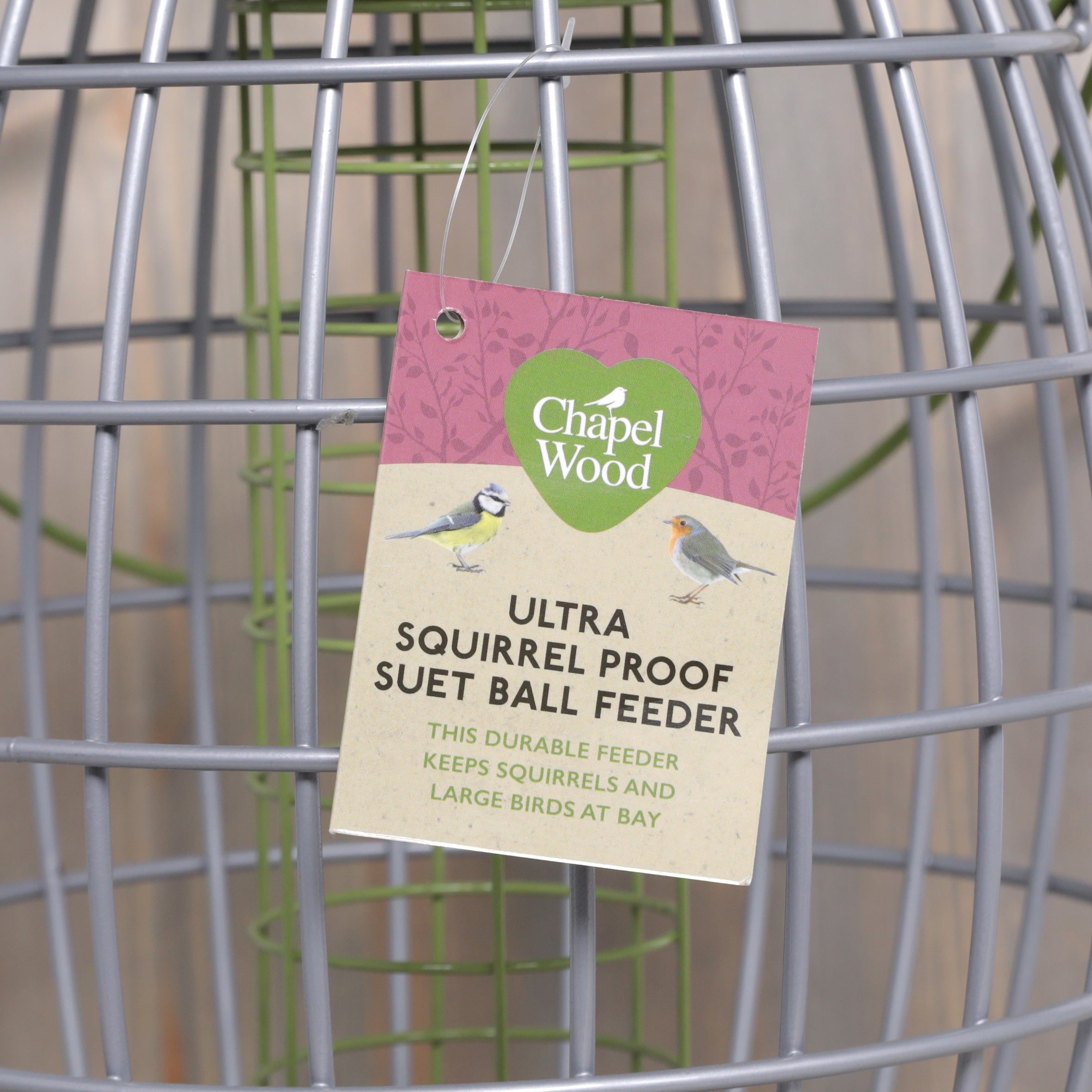 Chapel Wood Ultra Squirrel Proof Suet Ball Bird Feeder 34cm
