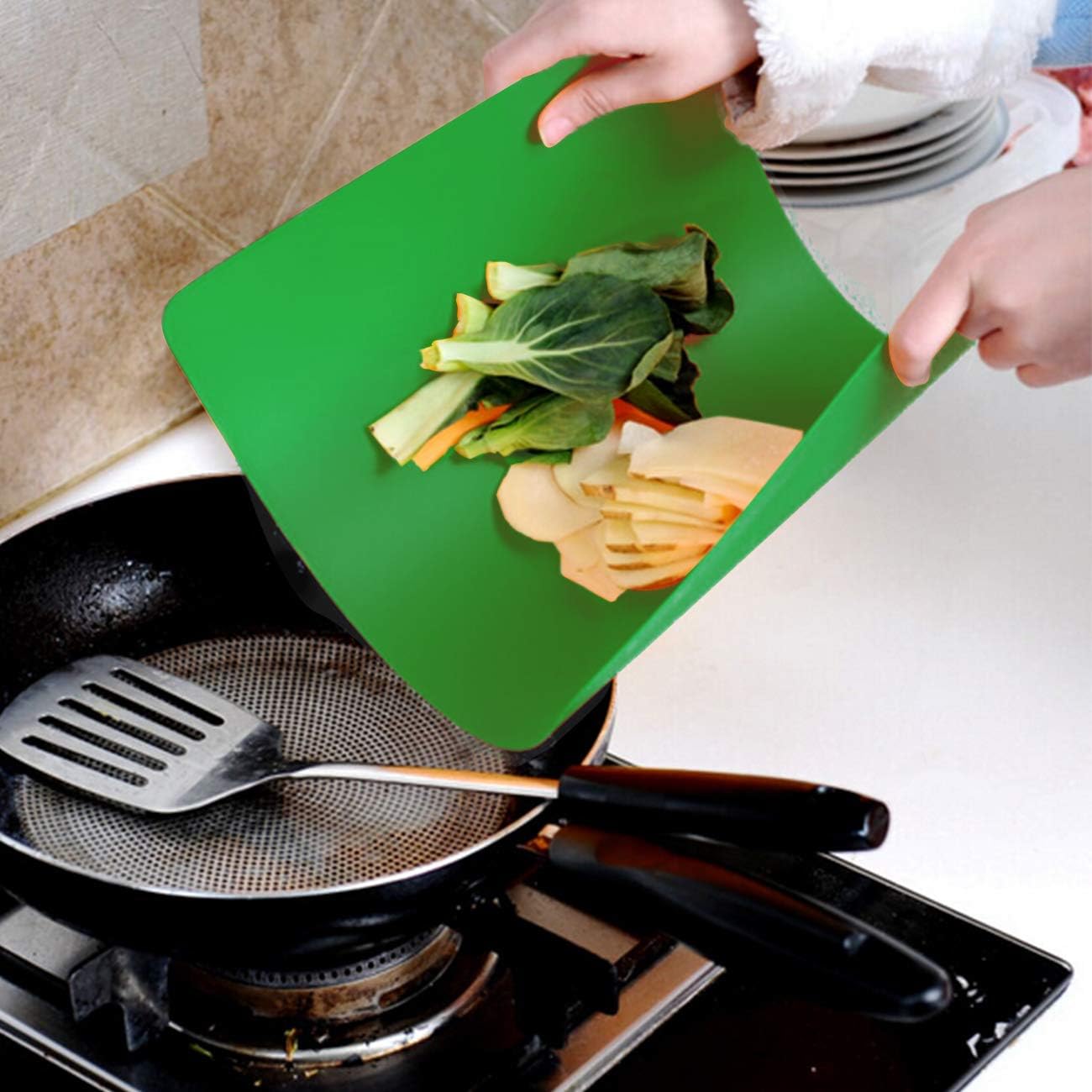 Fackelmann Flexible Cutting Mats - 4 Pack Mixed Colours