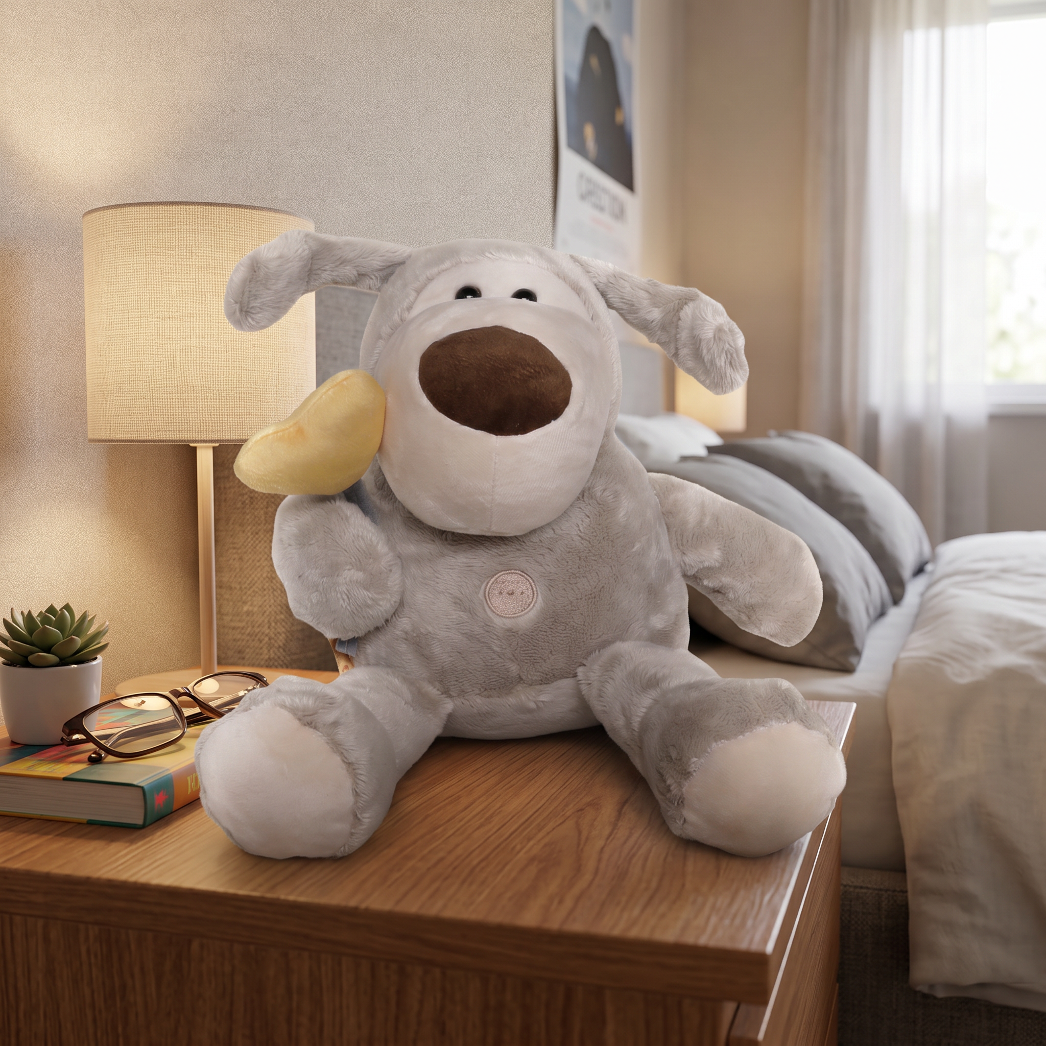 Boofle Medium 8" " Hello my name is Boofle , Can I come home with you " Plush Dog