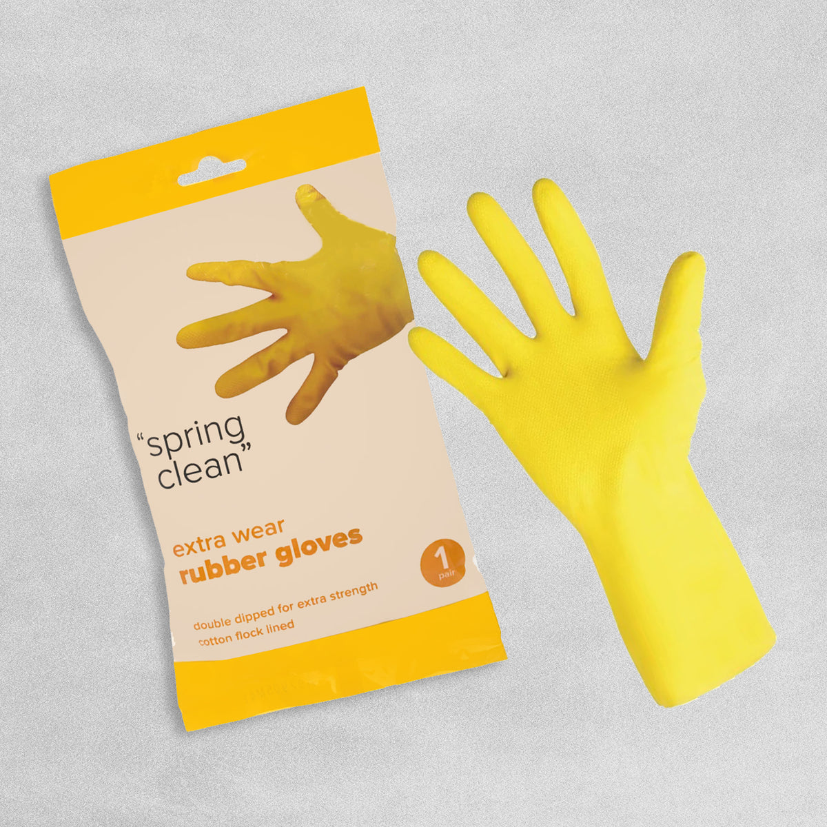 Wilko Extra Wear Rubber Gloves 1 Pair Small