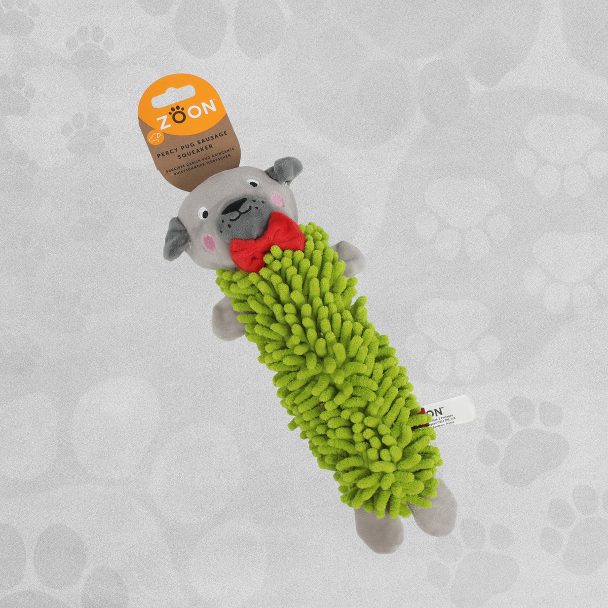 Zoon Percy Pug Sausage Squeaker