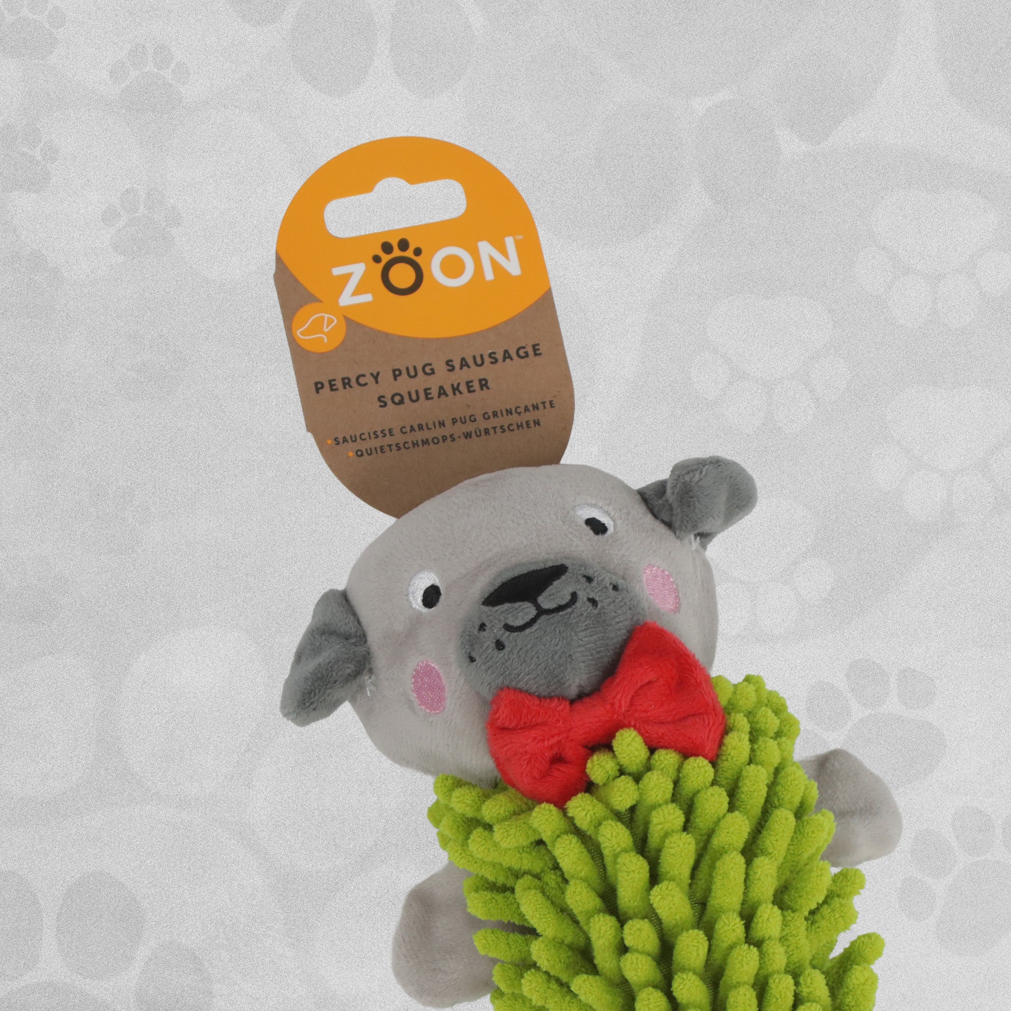 Zoon Percy Pug Sausage Squeaker