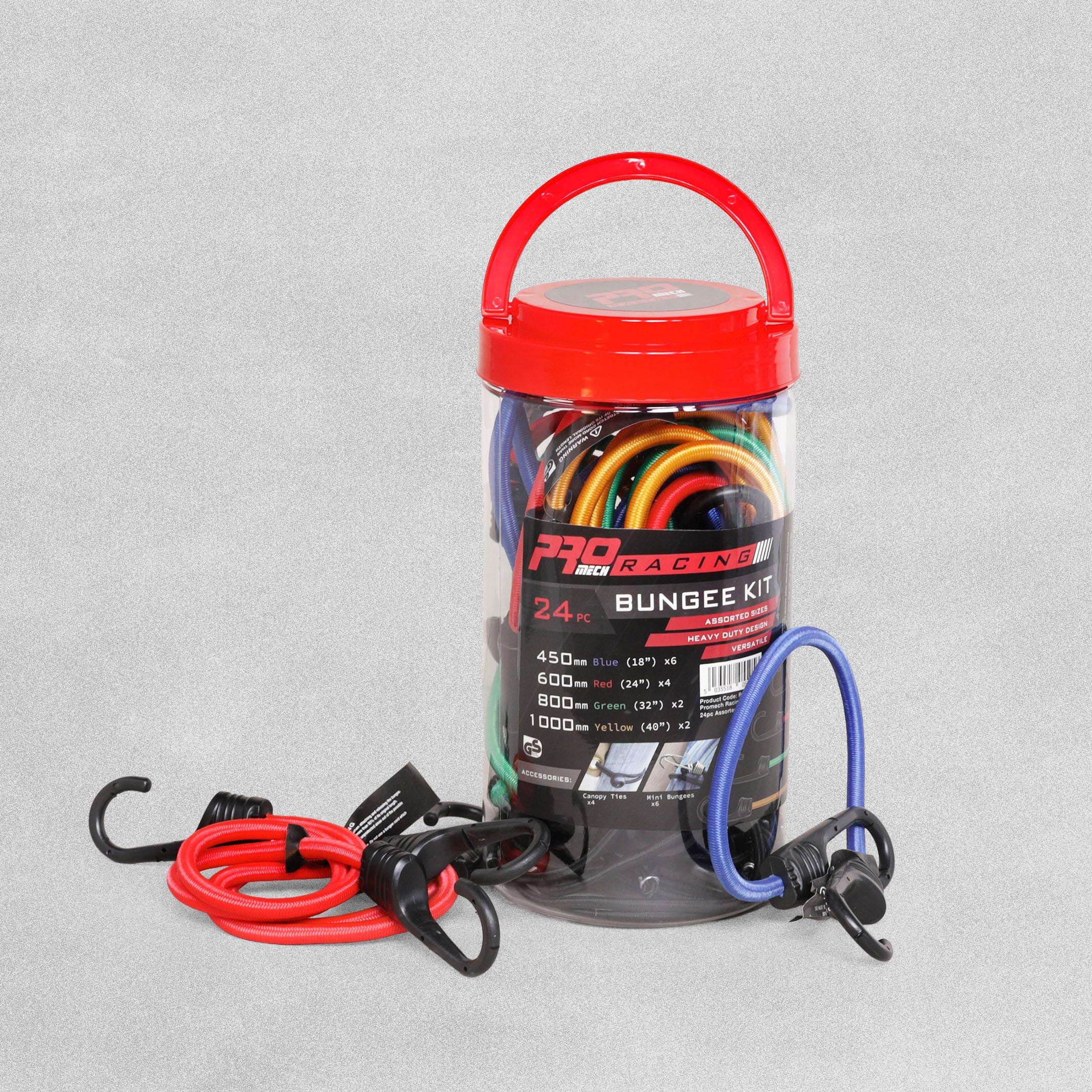 ProMech Racing Bungee Kit - Assorted Sizes - 24pcs