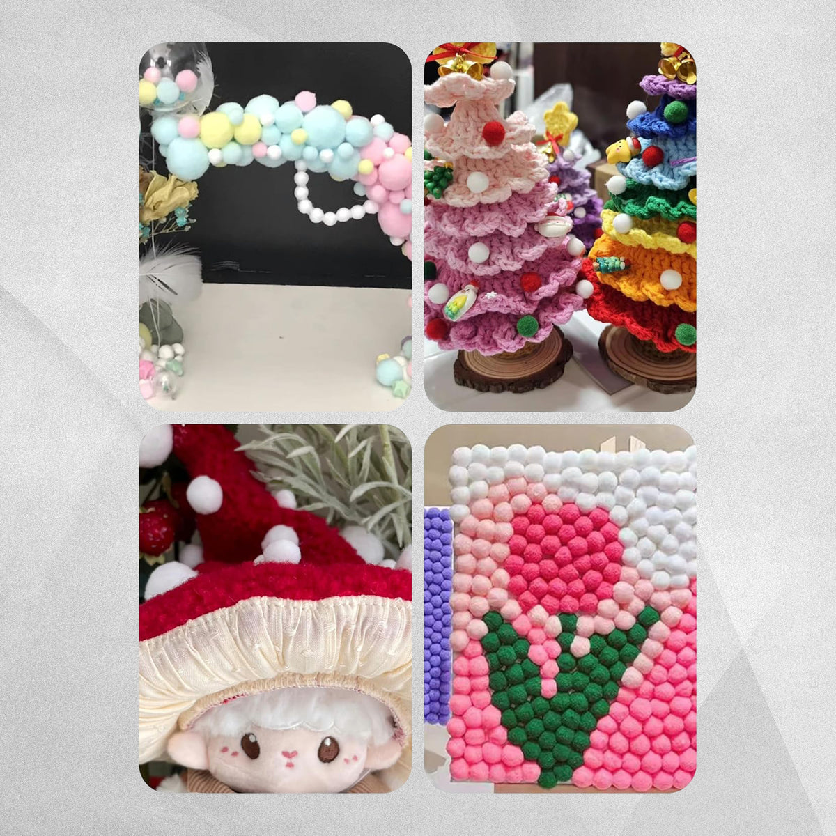 White Pom Poms - Pack of 1000