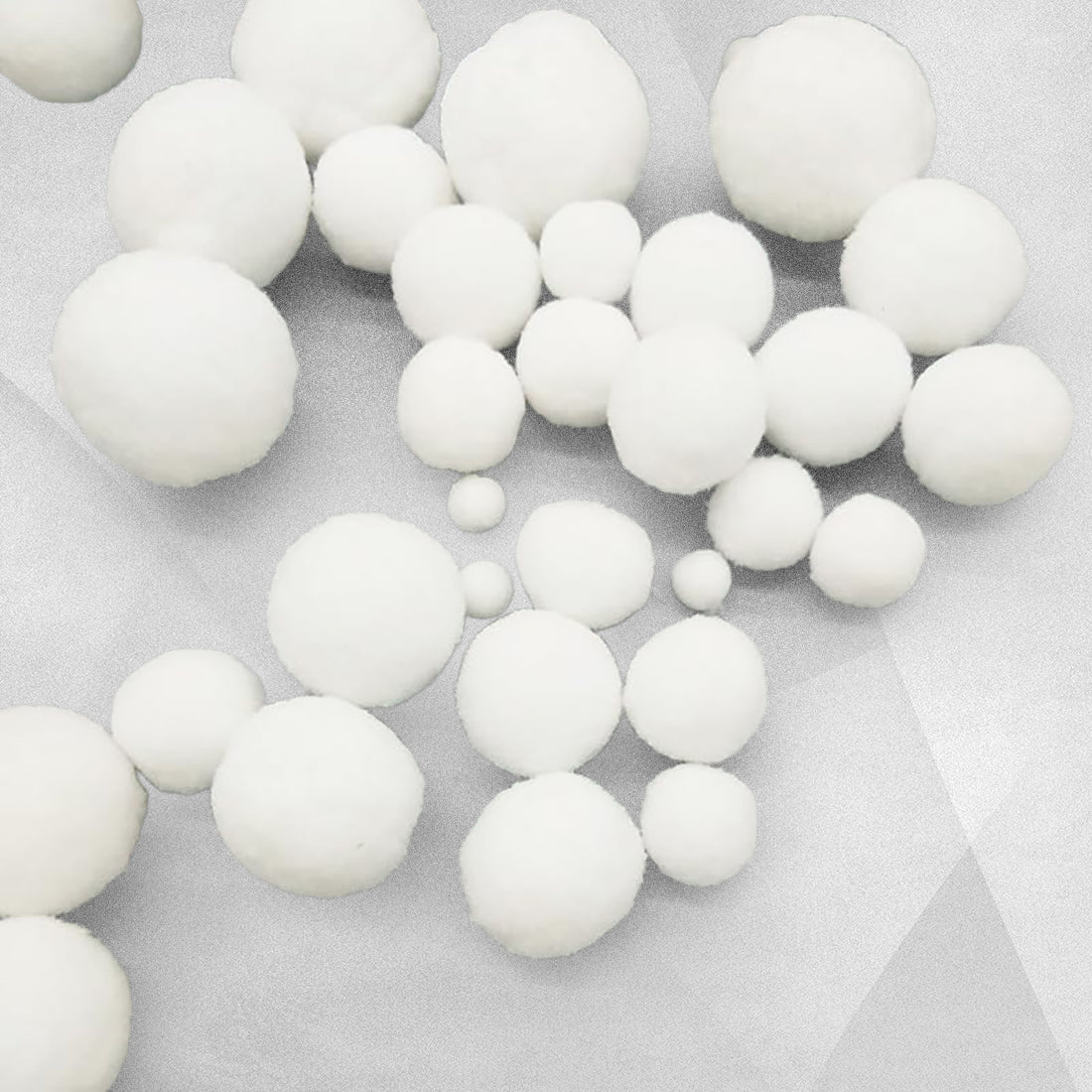 White Pom Poms - Pack of 1000