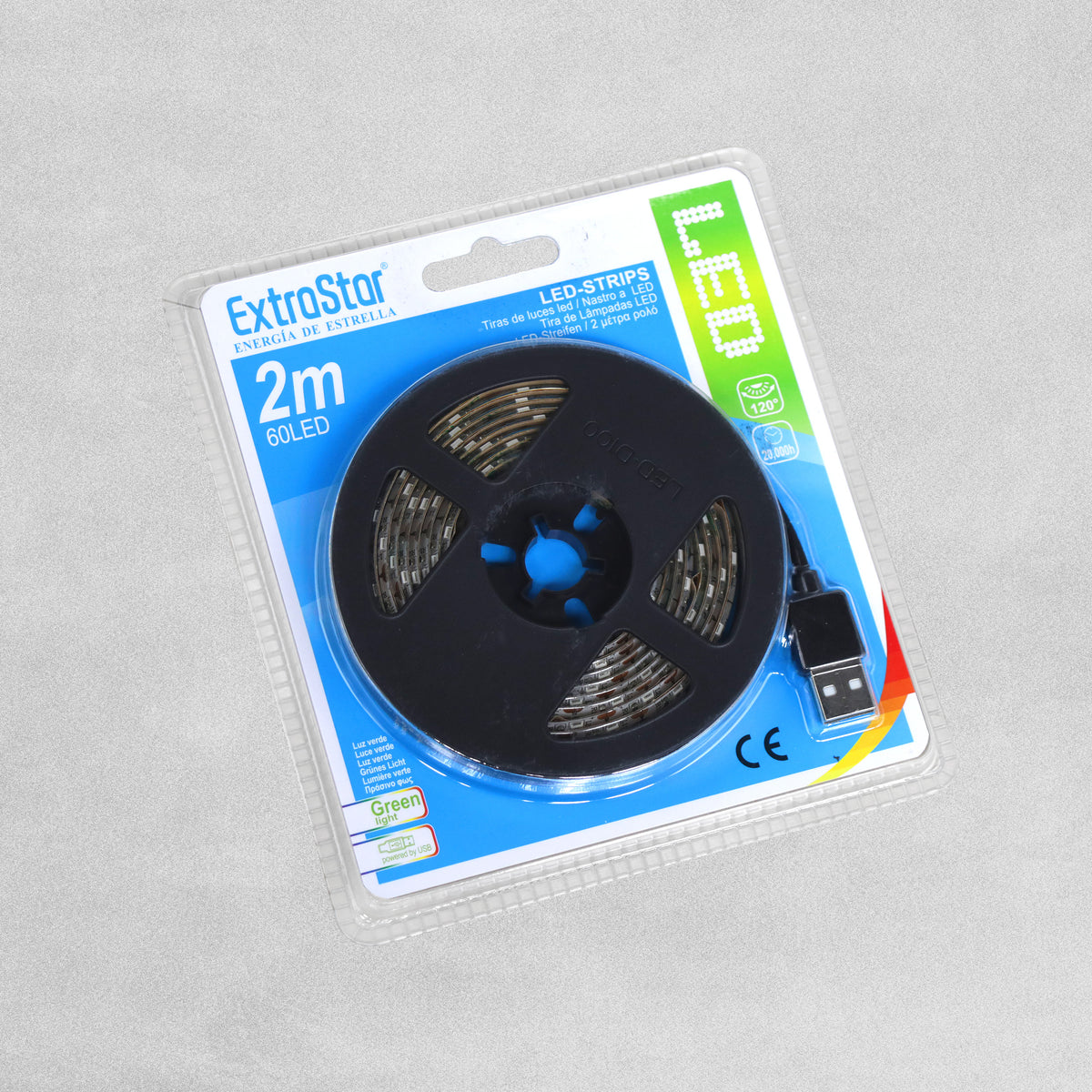 Extra Star 2m 60 Led-Strip Green Light