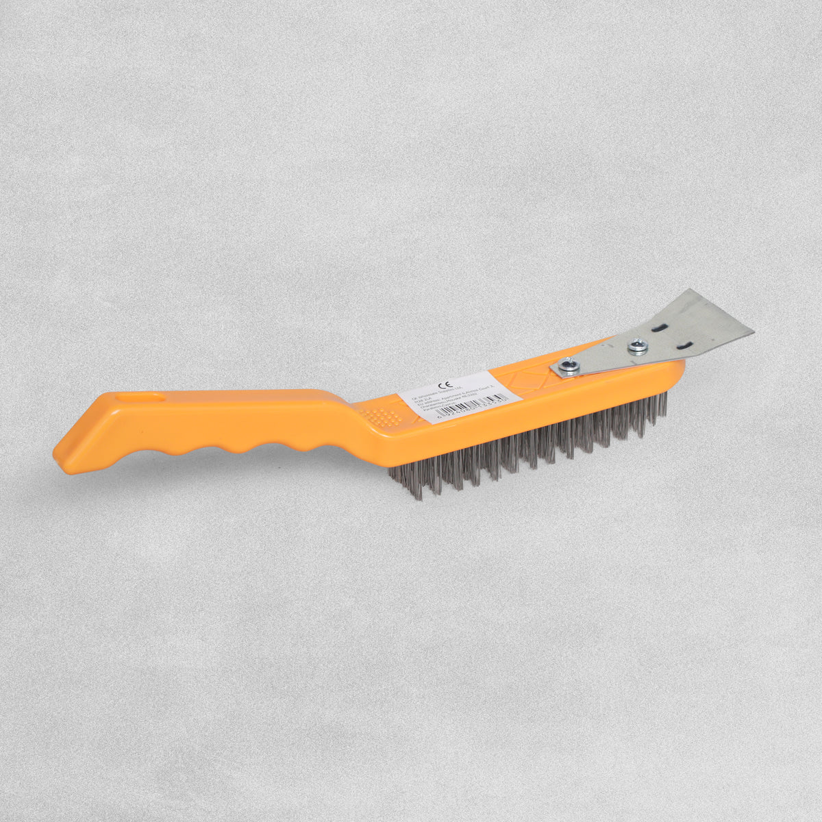 Wire Brush with Scraper Orange