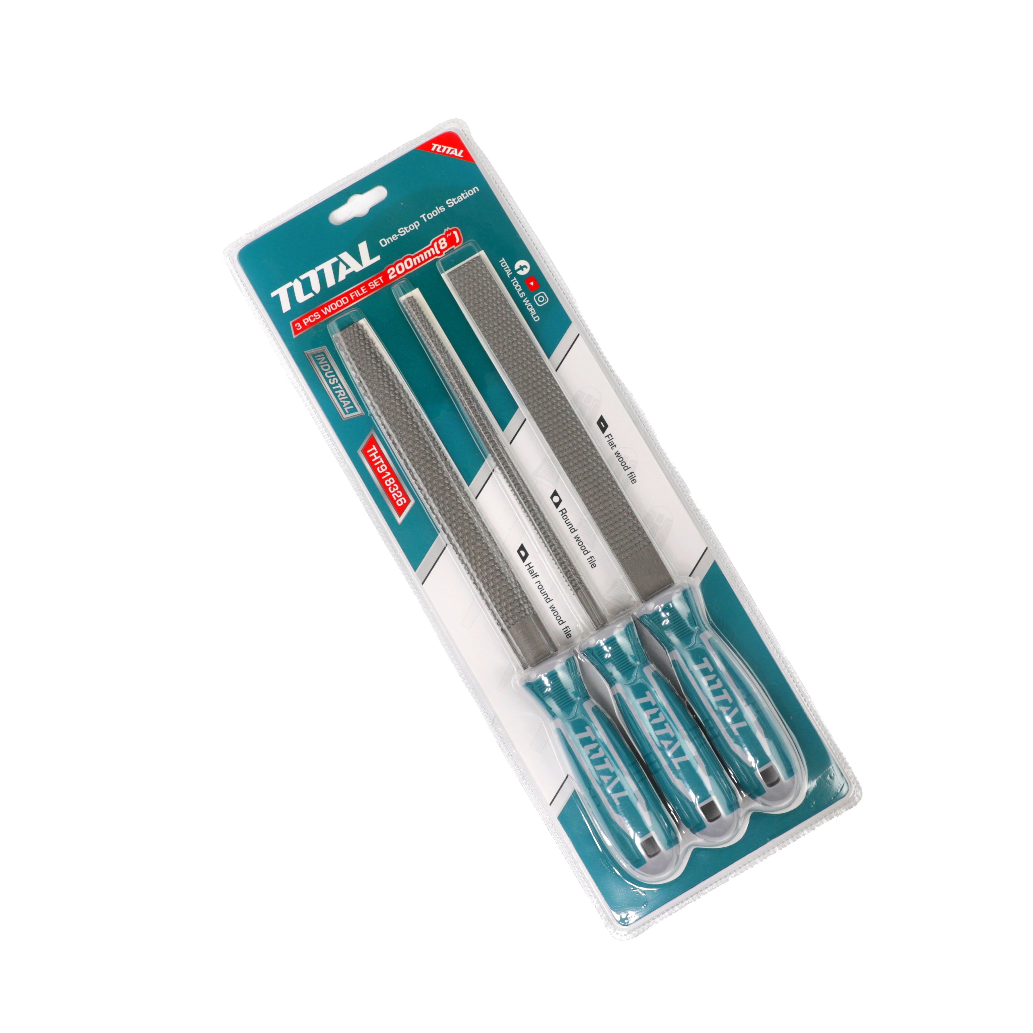 Total Wood File Set - 200mm - 3pcs - THT918326