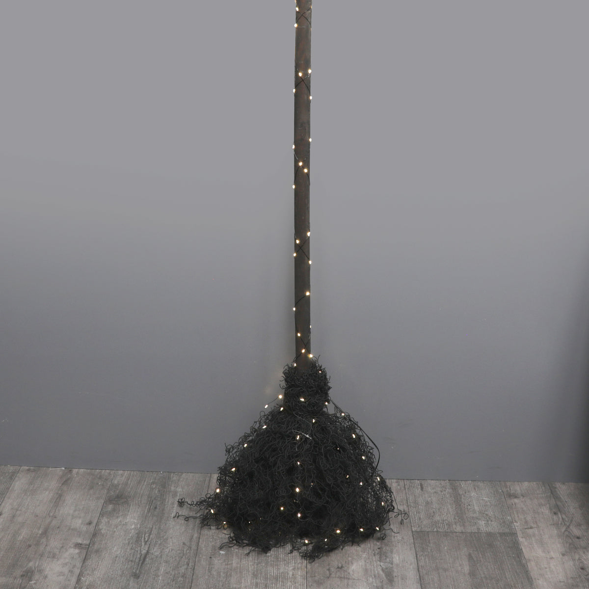 Halloween InLit Wookey Witch Broom with Lights