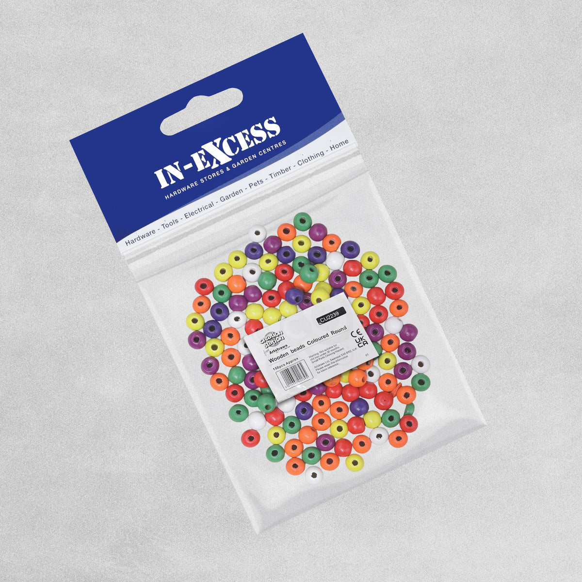 Creation Station Coloured Round Beads Assorted 150 pcs