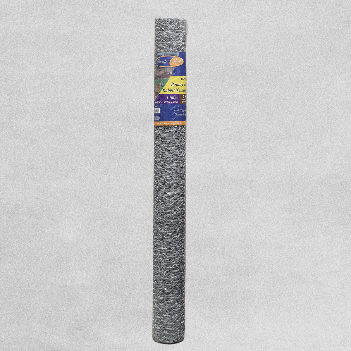 Charles Rose Hex Poultry & Rabbit Netting Galvanised Wire 22 Gauge 13mm Netting - Various Roll Sizes