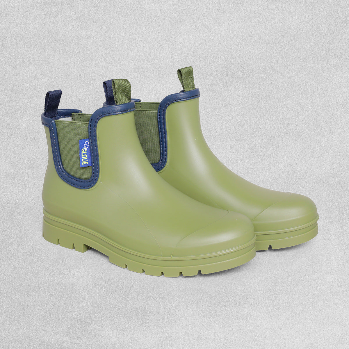 ClipGlove Ankle Boots - Khaki and Navy Ankle Wellington Boots
