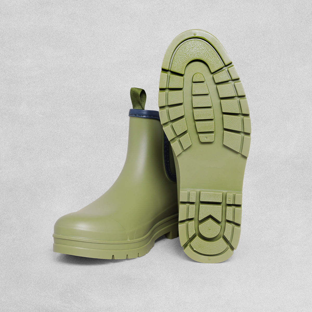 ClipGlove Ankle Boots - Khaki and Navy Ankle Wellington Boots