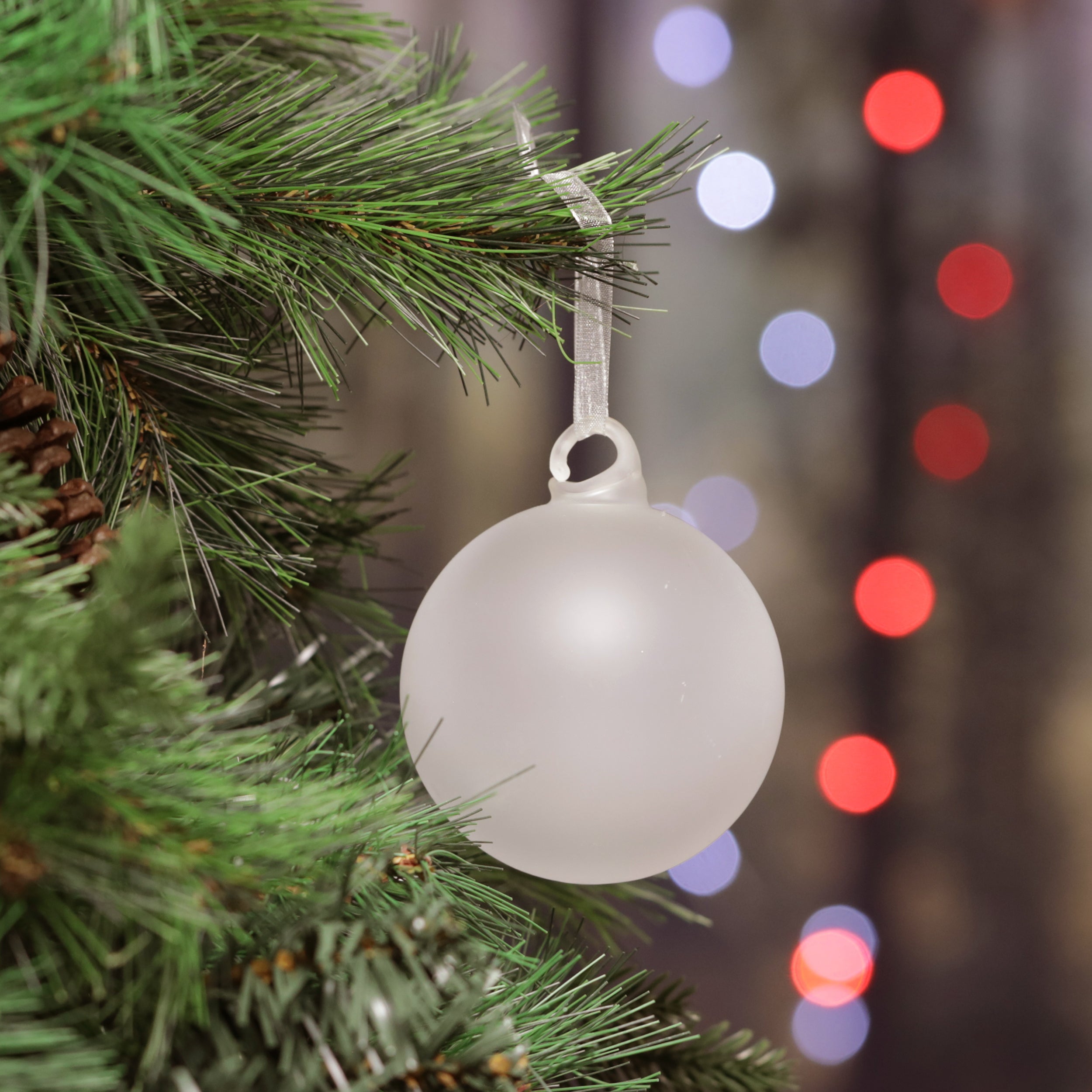 Set of 4 Glass Baubles - Various Colours Available