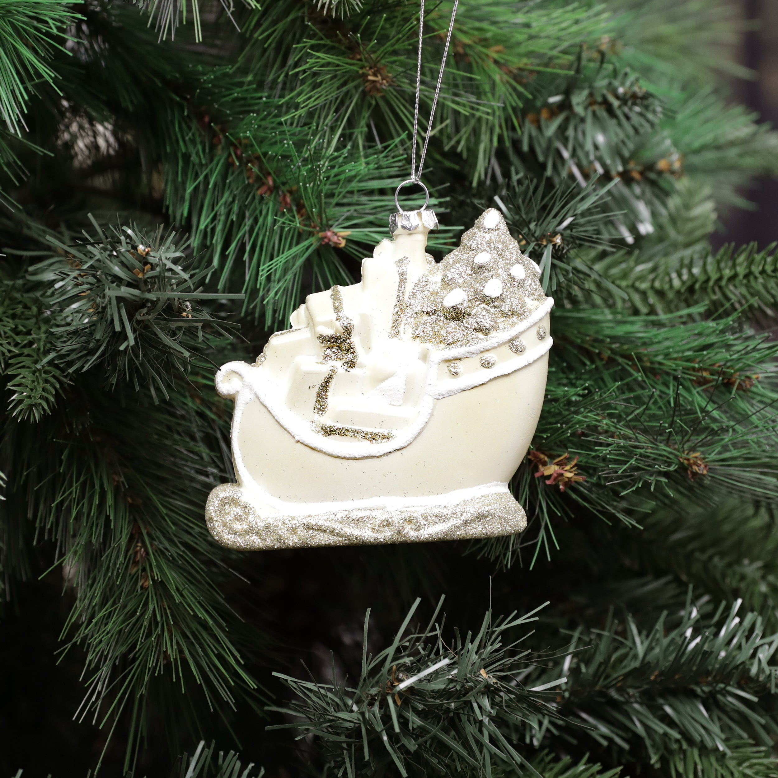 Festive Champagne Sleigh 11cm