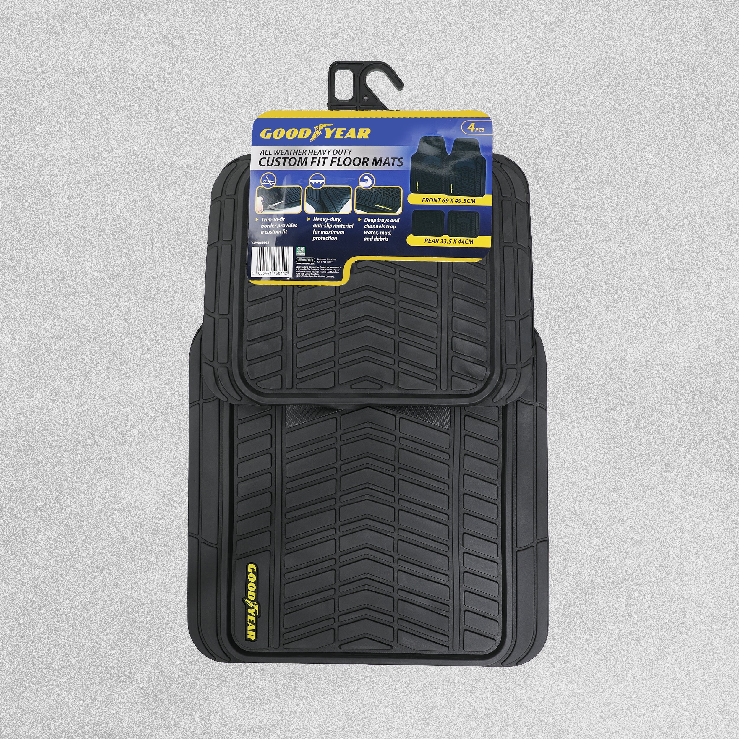 Goodyear 4pc All weather Heavy Duty Custom Fit Door Mats.