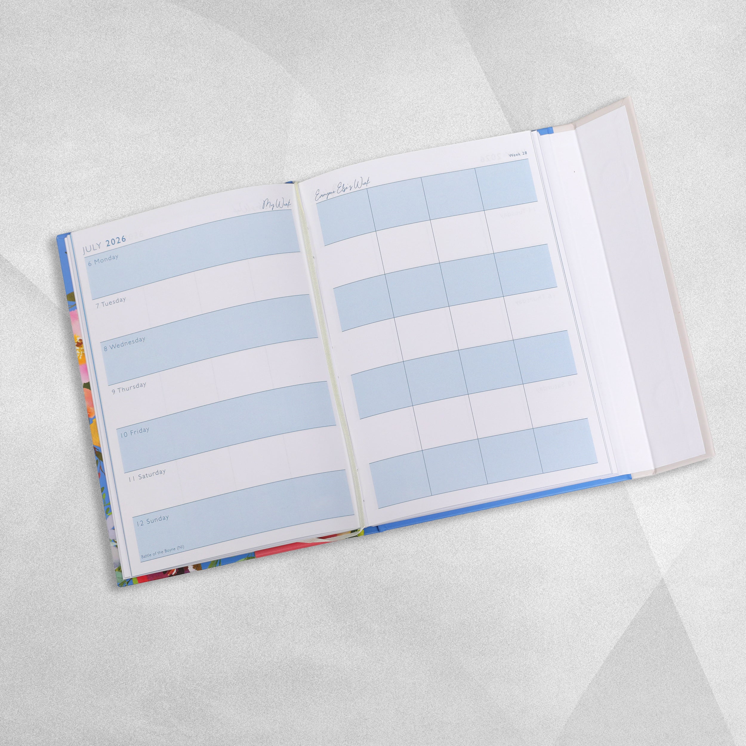 2026 Hardback A5 Family Organiser - Week to View - Botanical Design