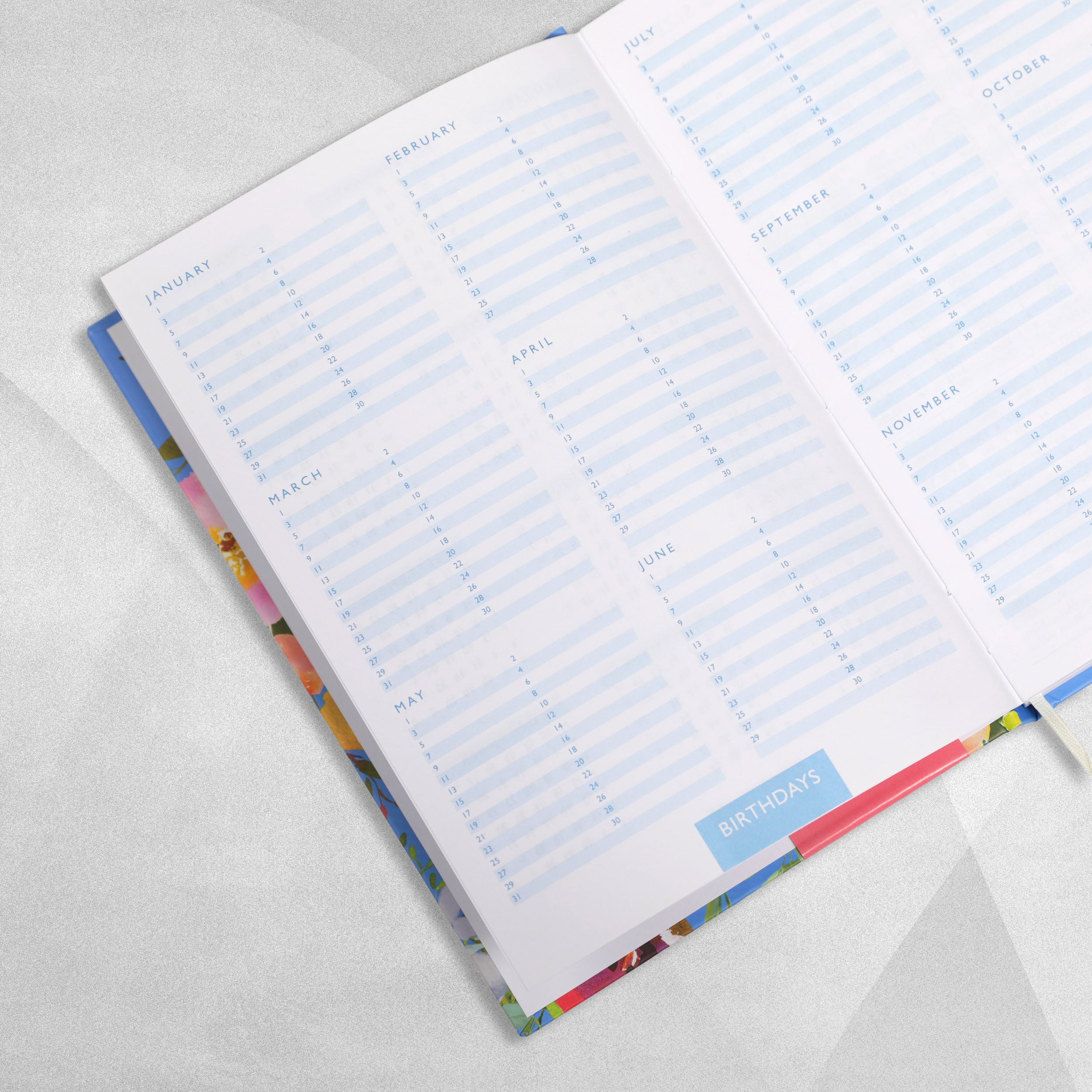 2026 Hardback A5 Family Organiser - Week to View - Botanical Design
