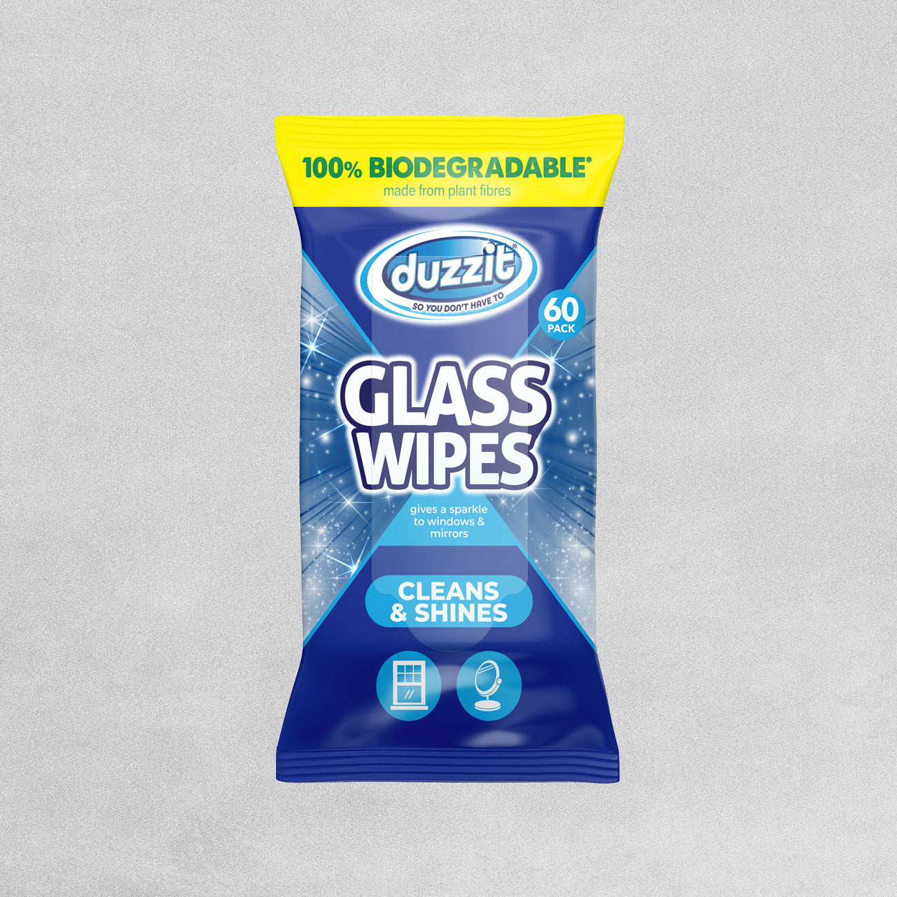 Duzzit Biodegradable Glass Wipes - 60pcs