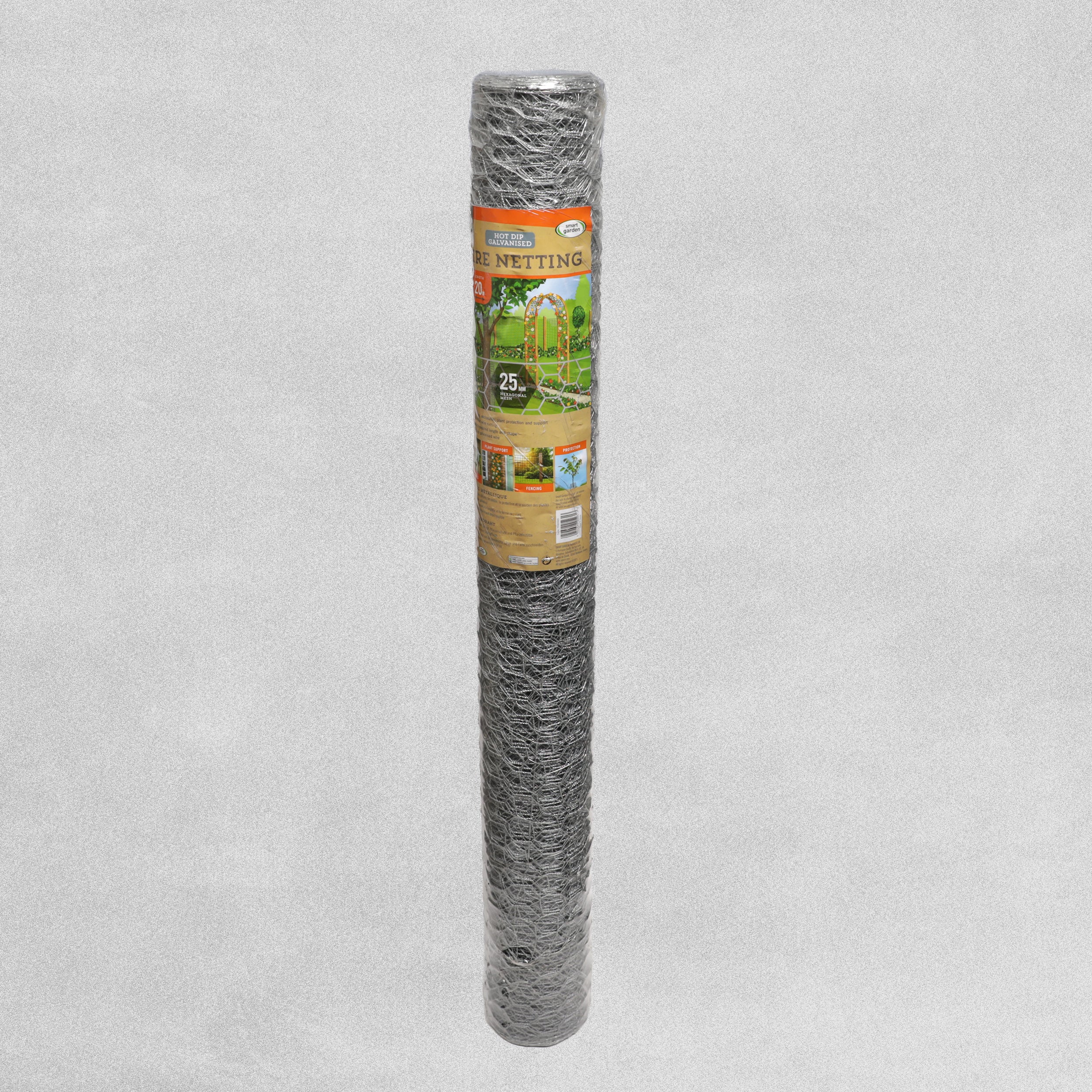 Galvanised Hexagonal Wire Netting 25mm x 1m x 20 metres