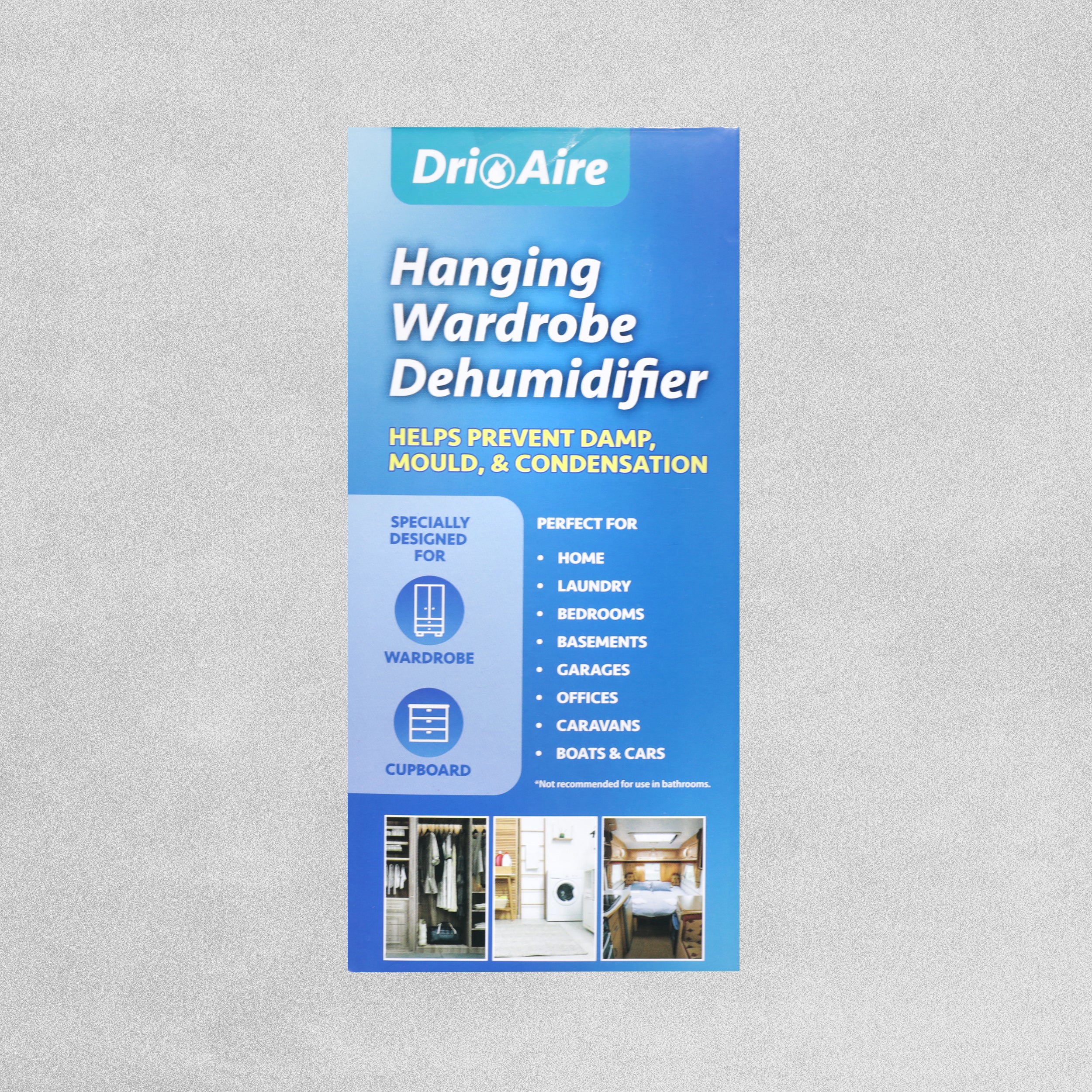 3 Pack Hanging Wardrobe Dehumidifier 180g