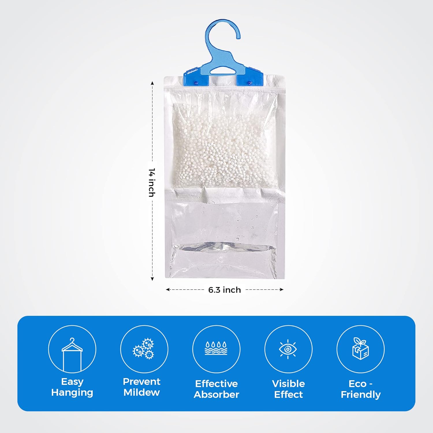 3 Pack Hanging Wardrobe Dehumidifier 180g