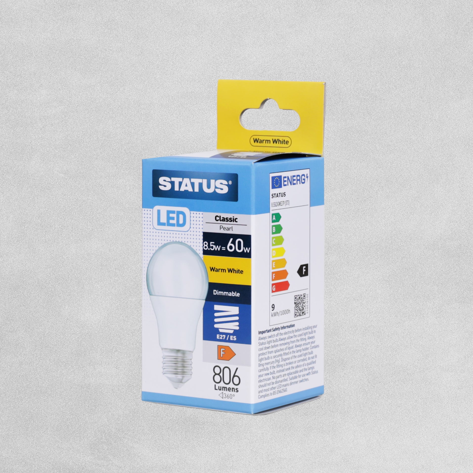 STATUS LED 8.5W GLS CLASSIC BULB E27