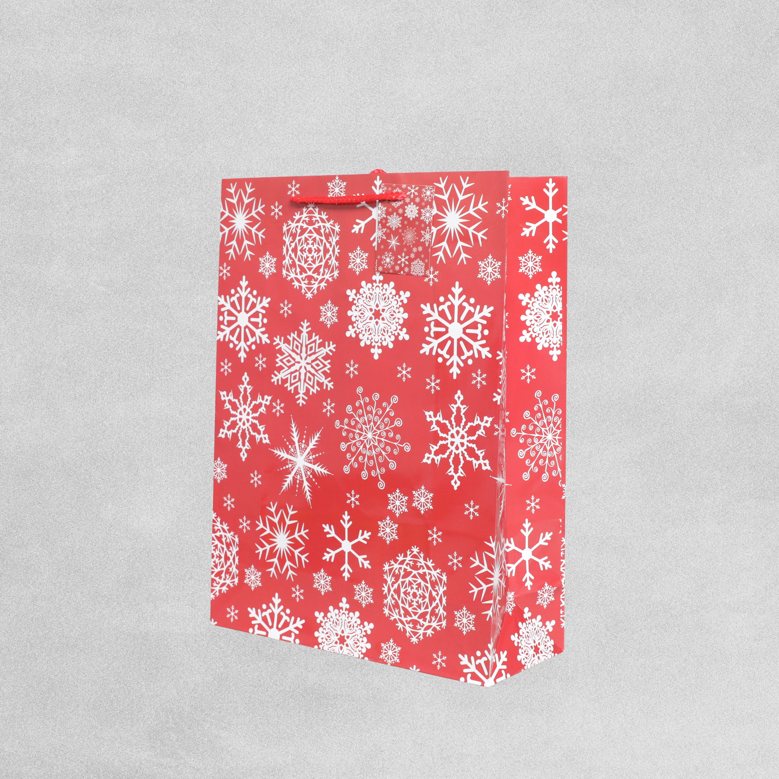 Christmas Gift Bags Red/White Snowflakes Design - 40 x 30 x 12cm - 12pcs