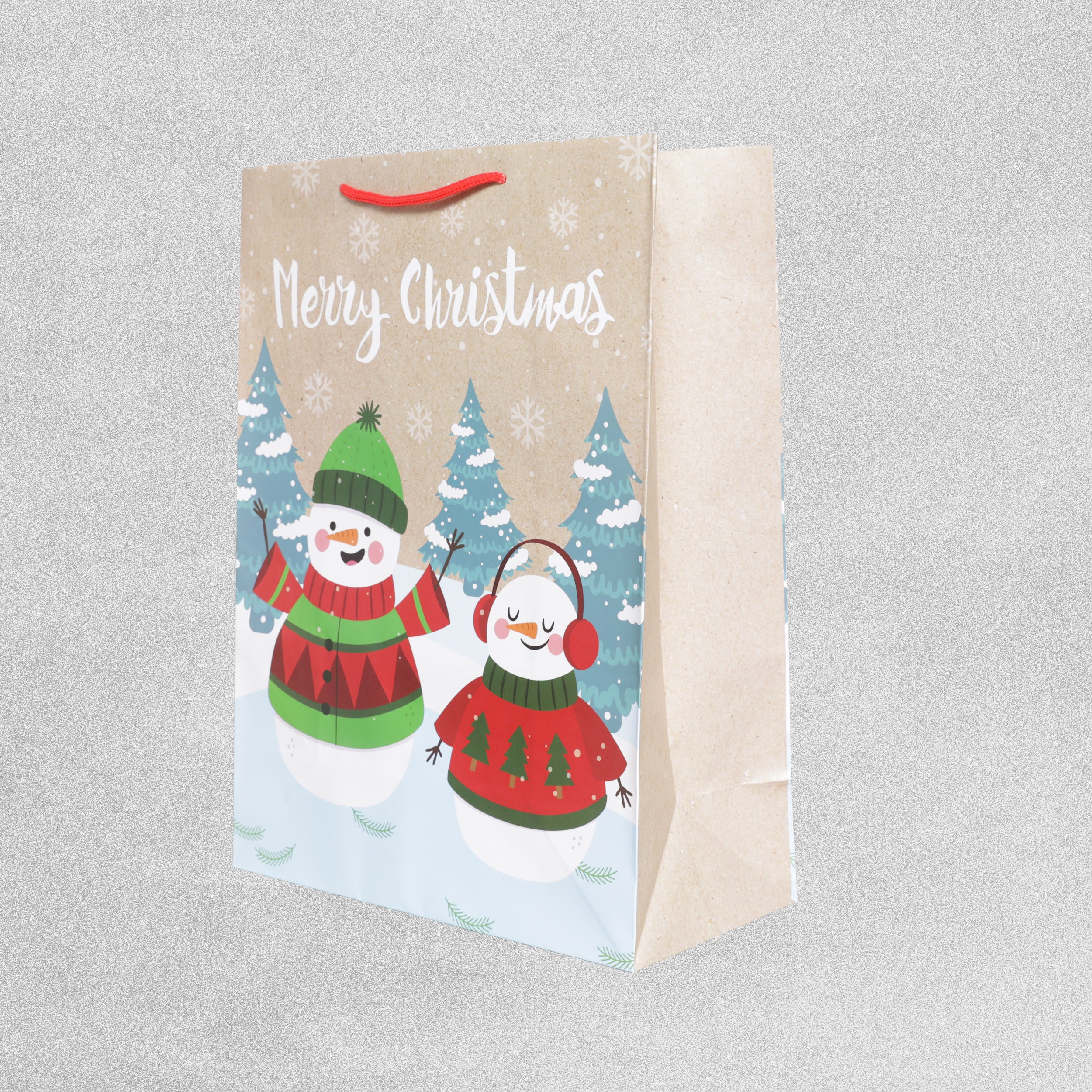 Christmas Gift Bags Snowman Design - 42 x 31 x 15cm - 12pcs