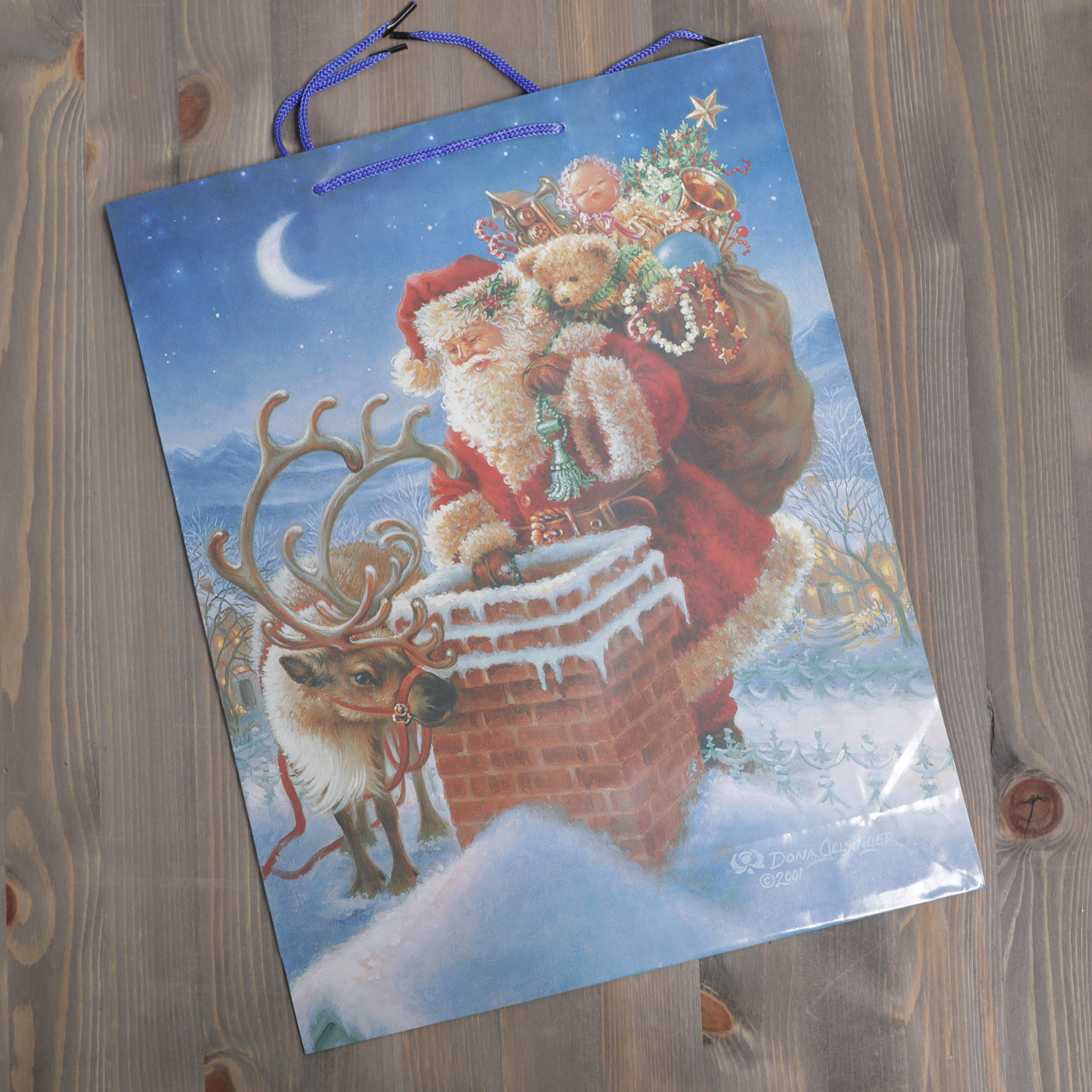 Christmas Gift Bags Father Christmas Design - 41 x 32 x 9cm - 12pcs