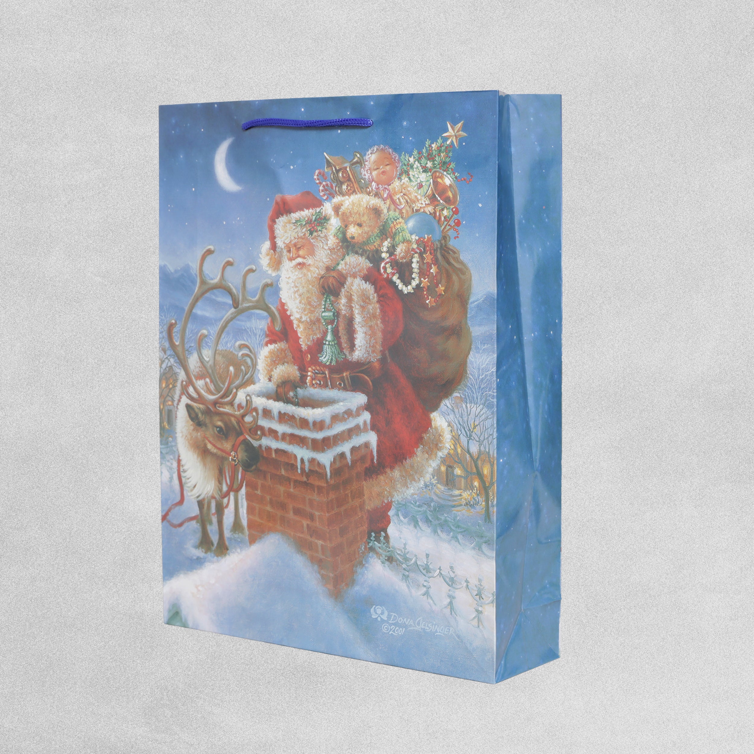 Christmas Gift Bags Father Christmas Design - 41 x 32 x 9cm - 12pcs